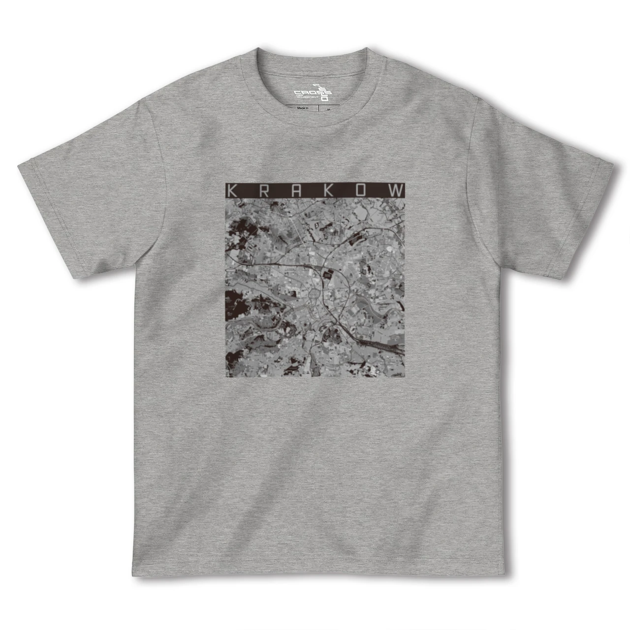 【クラクフ(ポーランド)】地図柄ヘビーウェイトTシャツ