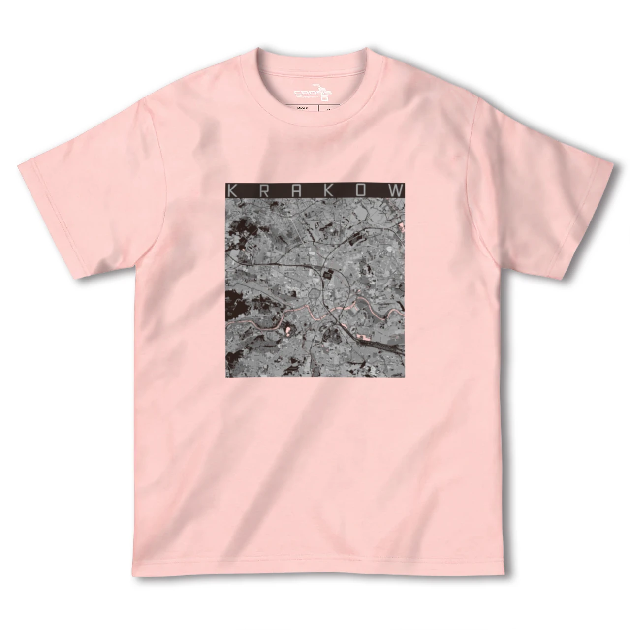 【クラクフ(ポーランド)】地図柄ヘビーウェイトTシャツ