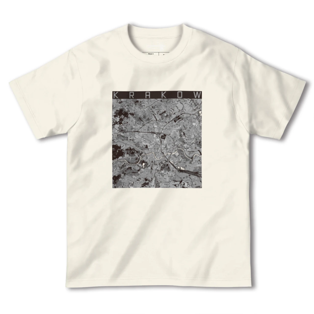 【クラクフ(ポーランド)】地図柄ヘビーウェイトTシャツ