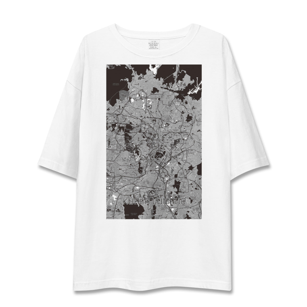 【クアラルンプール(マレーシア)】地図柄ビッグシルエットTシャツ
