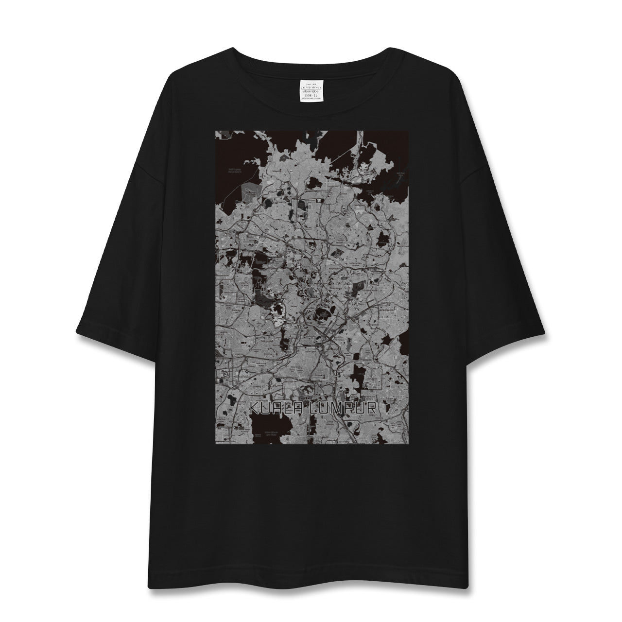 【クアラルンプール(マレーシア)】地図柄ビッグシルエットTシャツ