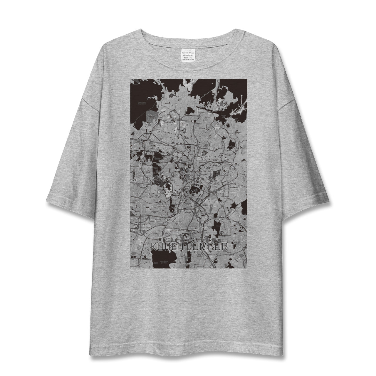 【クアラルンプール(マレーシア)】地図柄ビッグシルエットTシャツ