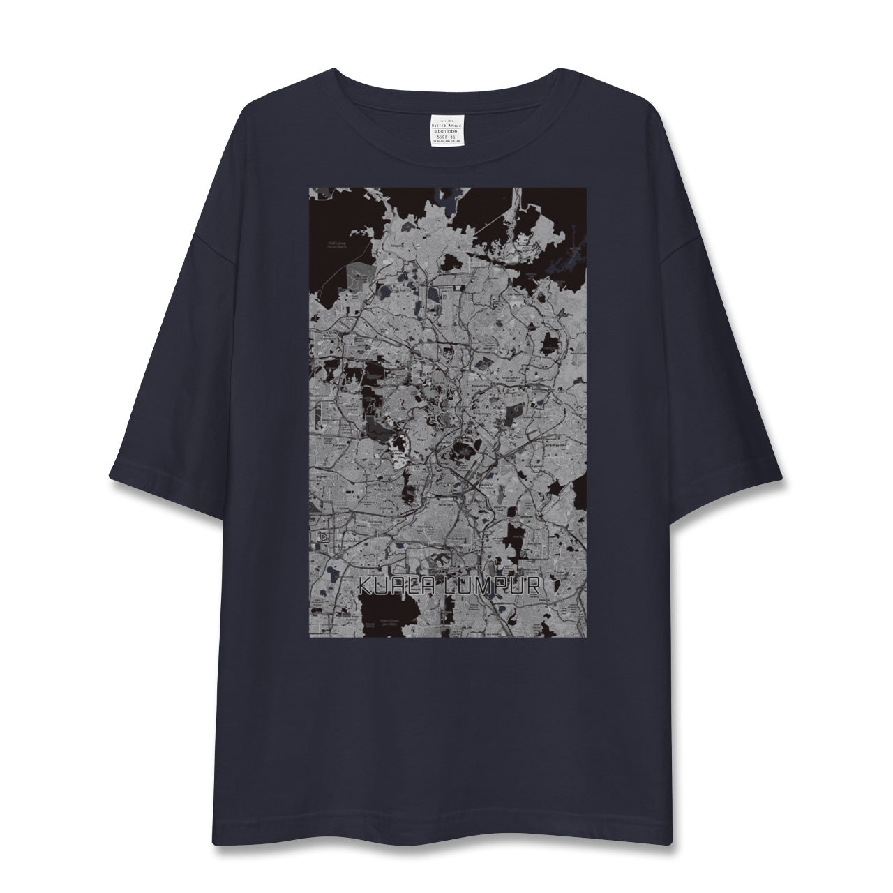 【クアラルンプール(マレーシア)】地図柄ビッグシルエットTシャツ