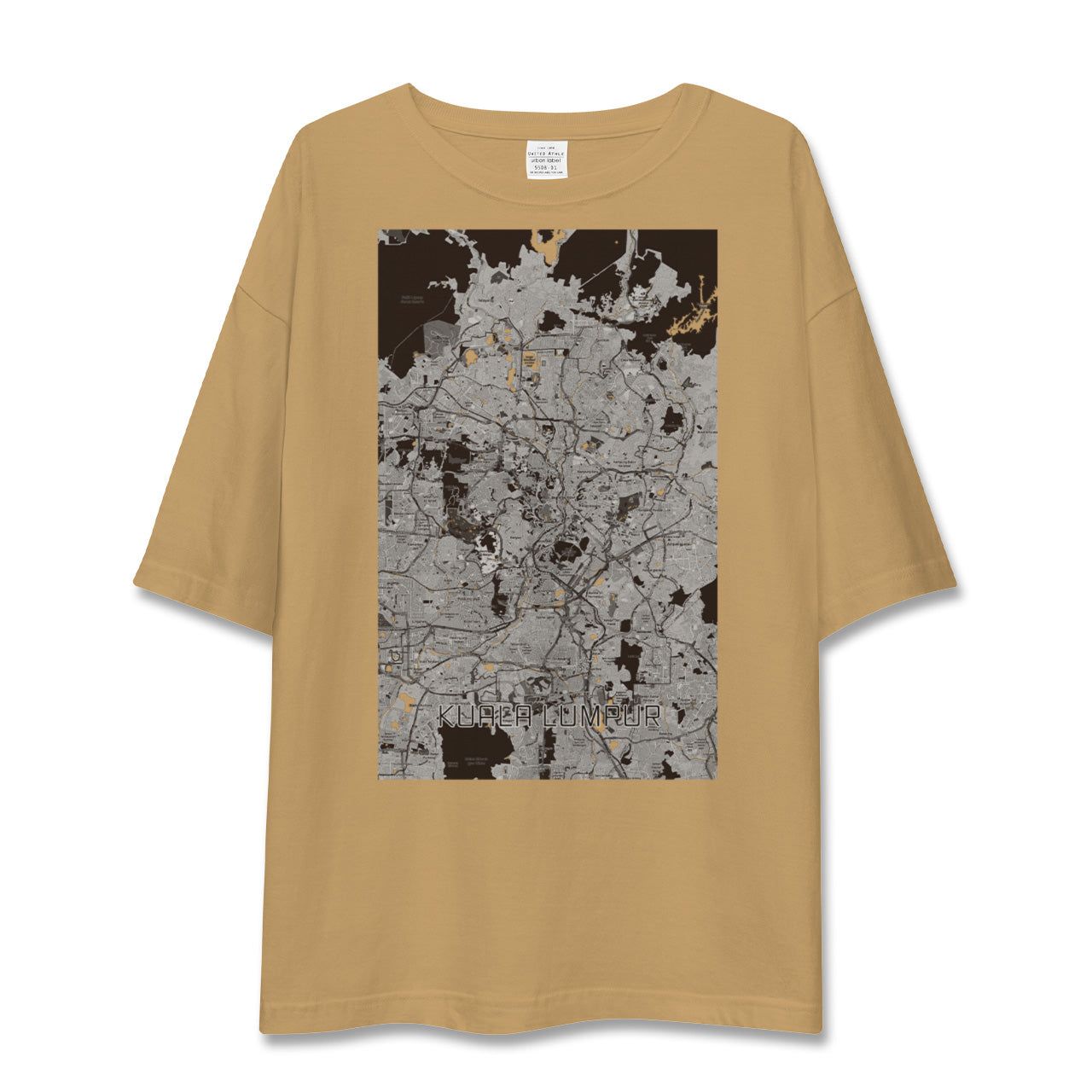 【クアラルンプール(マレーシア)】地図柄ビッグシルエットTシャツ