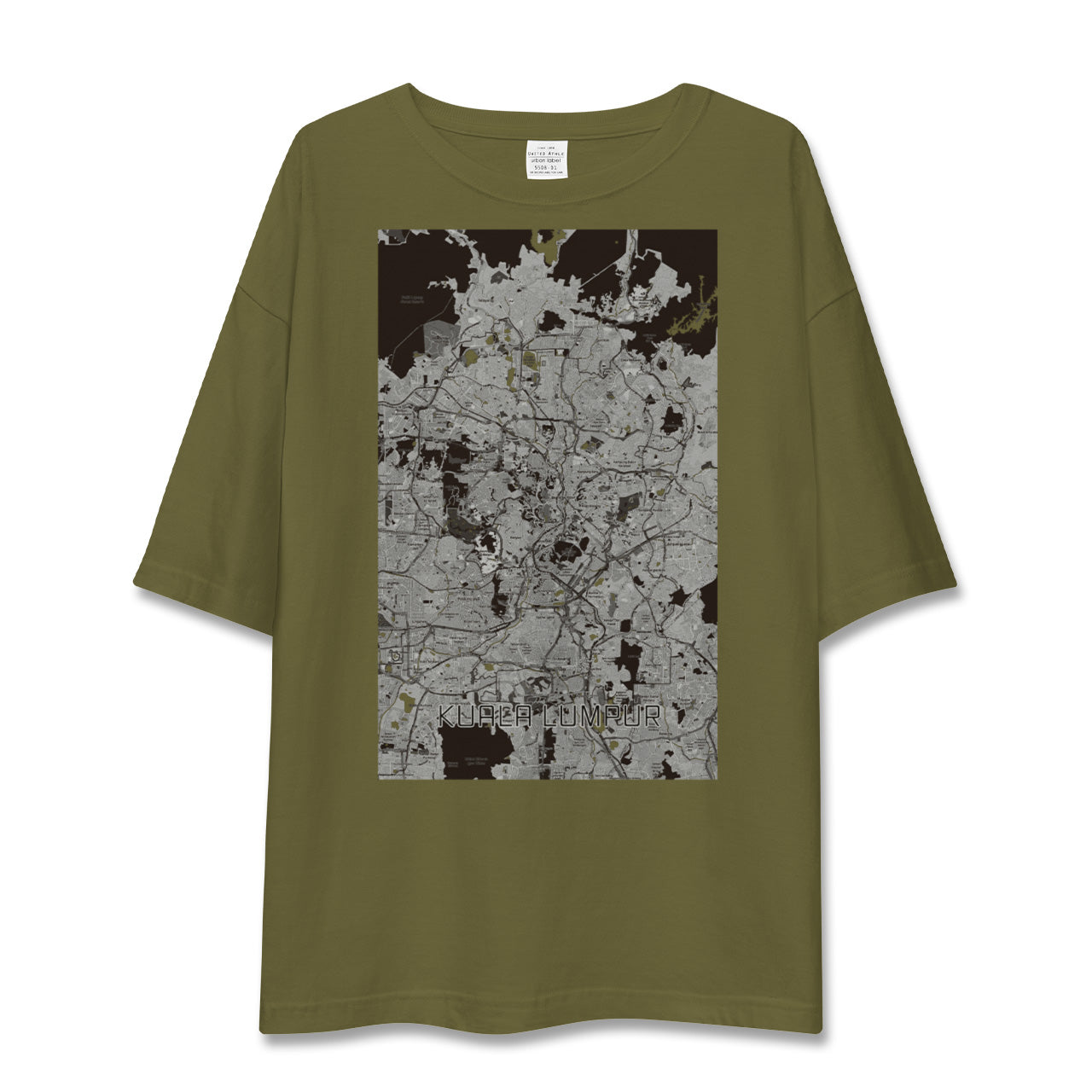 【クアラルンプール(マレーシア)】地図柄ビッグシルエットTシャツ