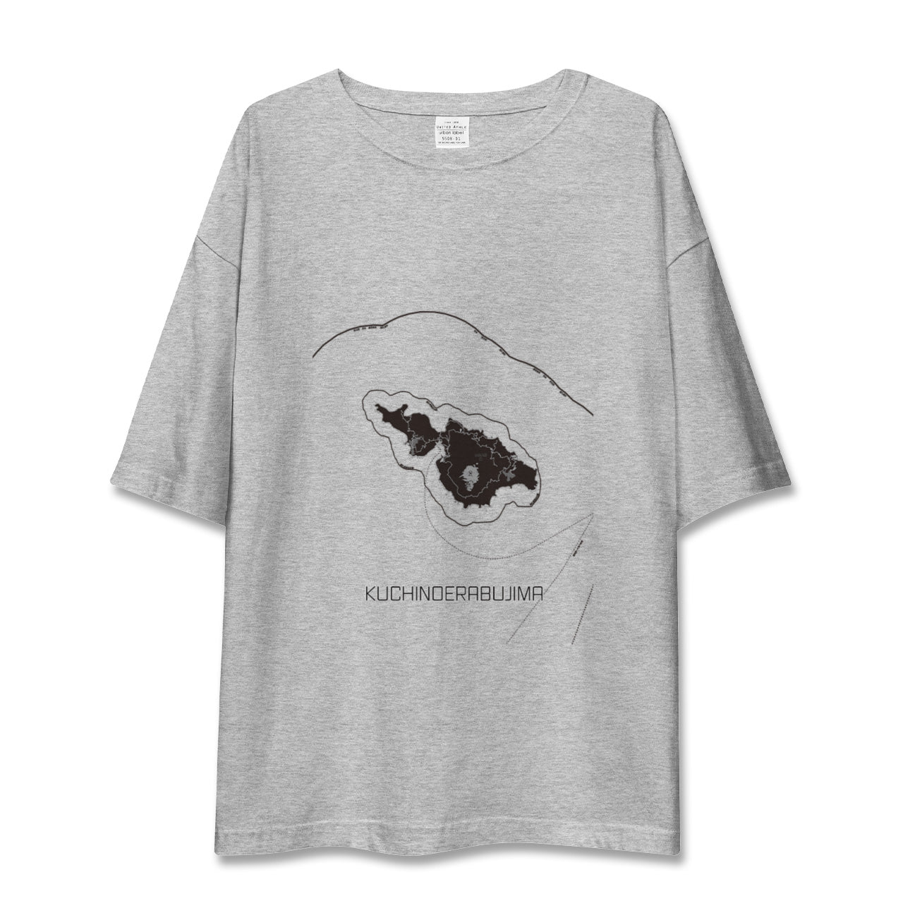 【口永良部島(鹿児島県)】地図柄ビッグシルエットTシャツ