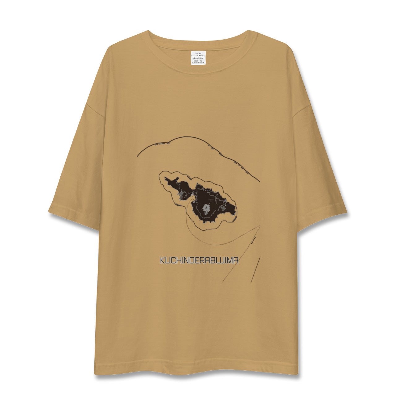 【口永良部島(鹿児島県)】地図柄ビッグシルエットTシャツ