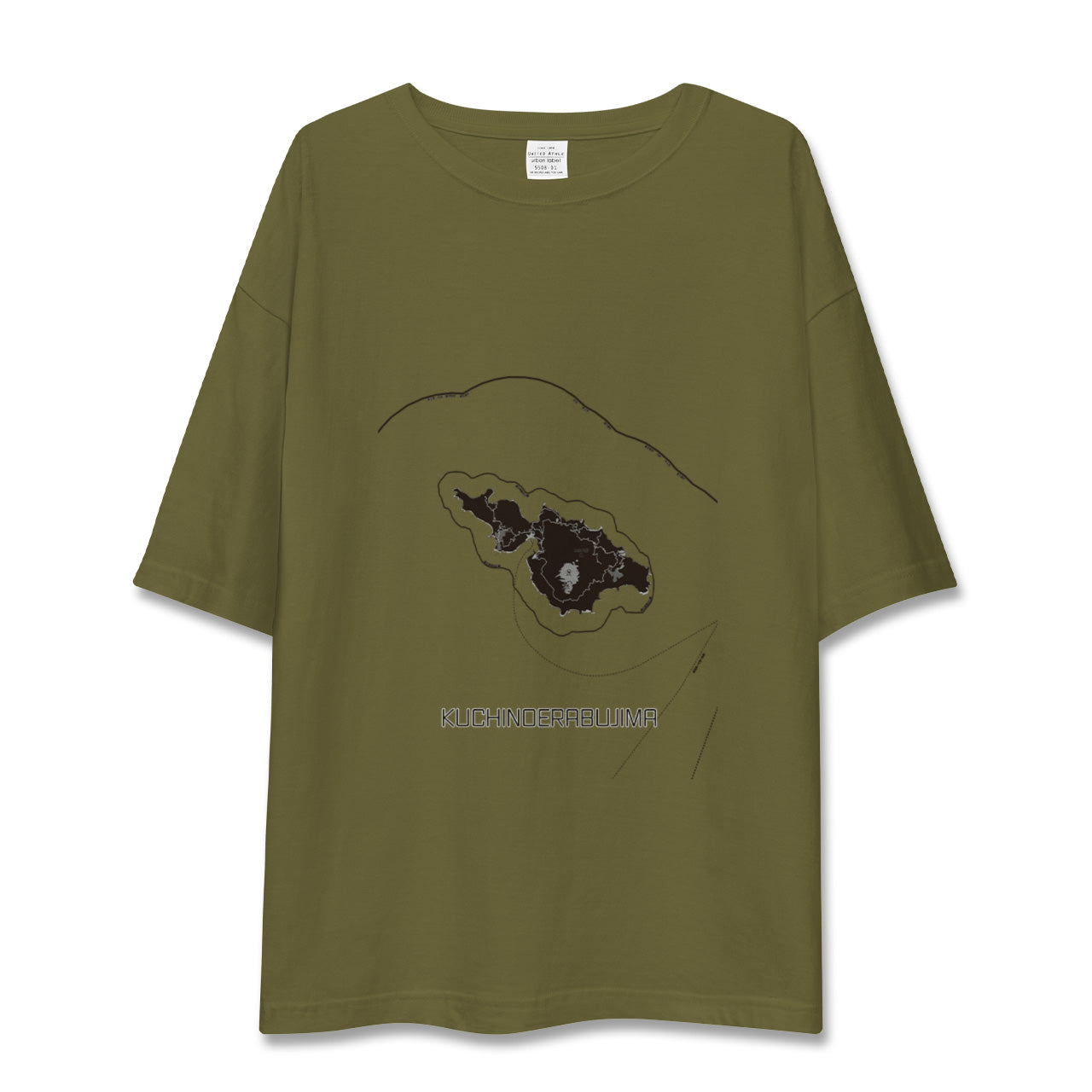 【口永良部島(鹿児島県)】地図柄ビッグシルエットTシャツ