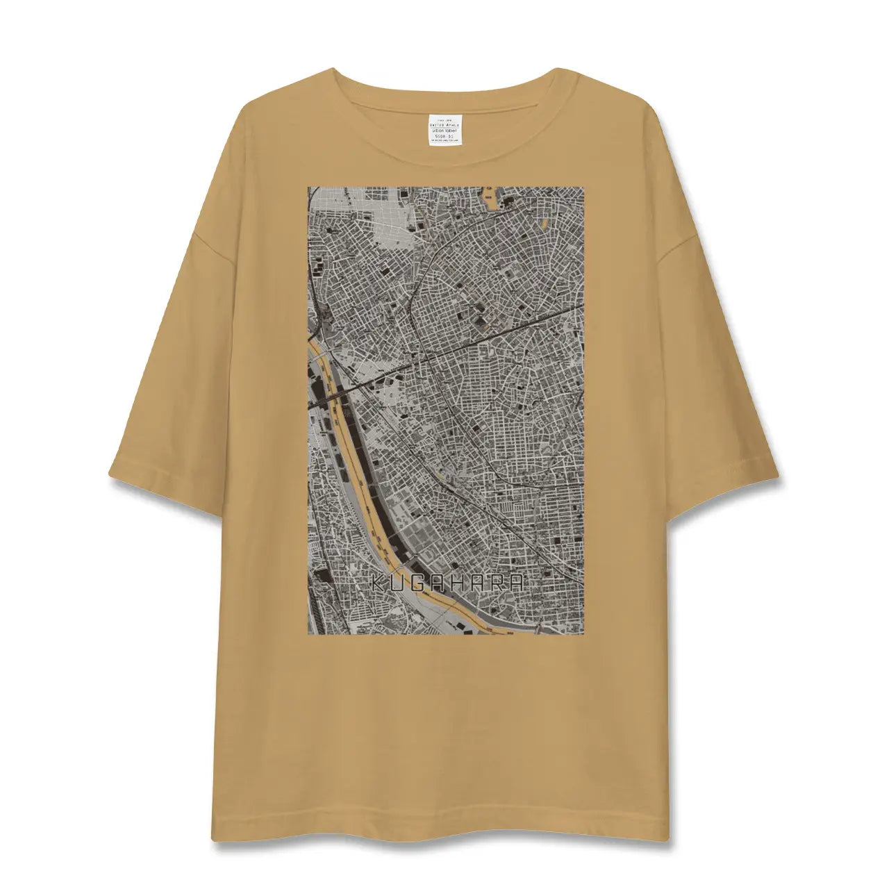 【久が原(東京都)】地図柄ビッグシルエットTシャツ