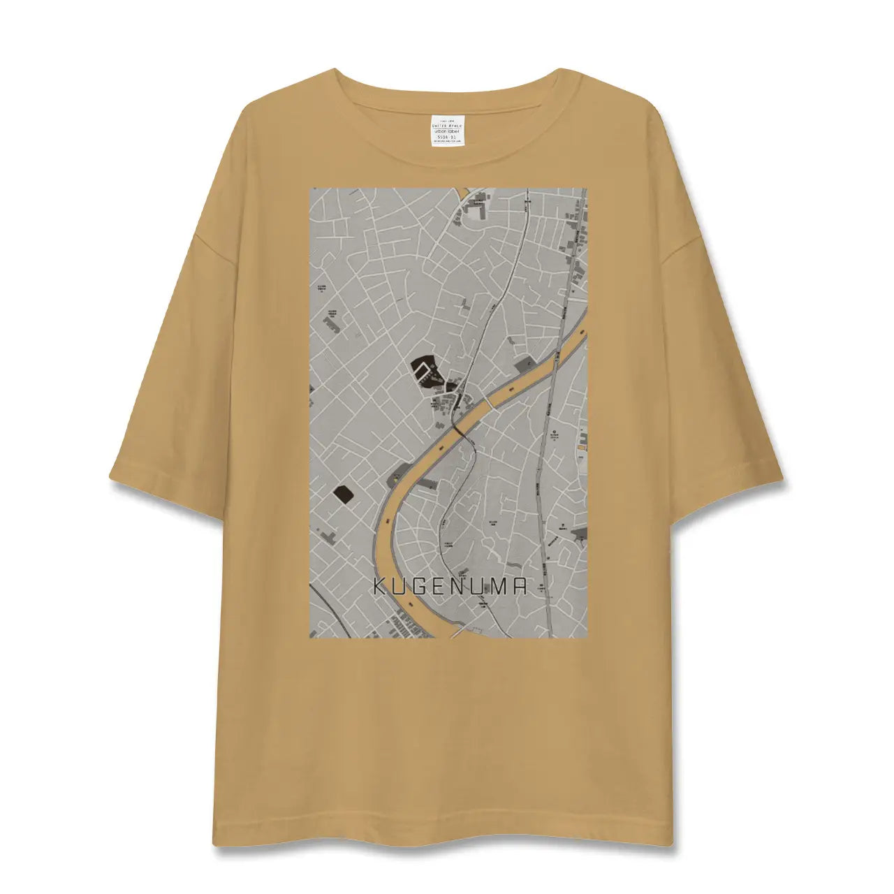 【鵠沼(神奈川県)】地図柄ビッグシルエットTシャツ