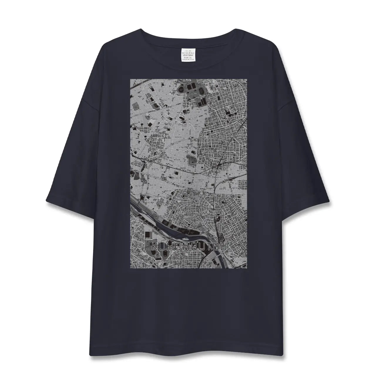 【九品仏(東京都)】地図柄ビッグシルエットTシャツ