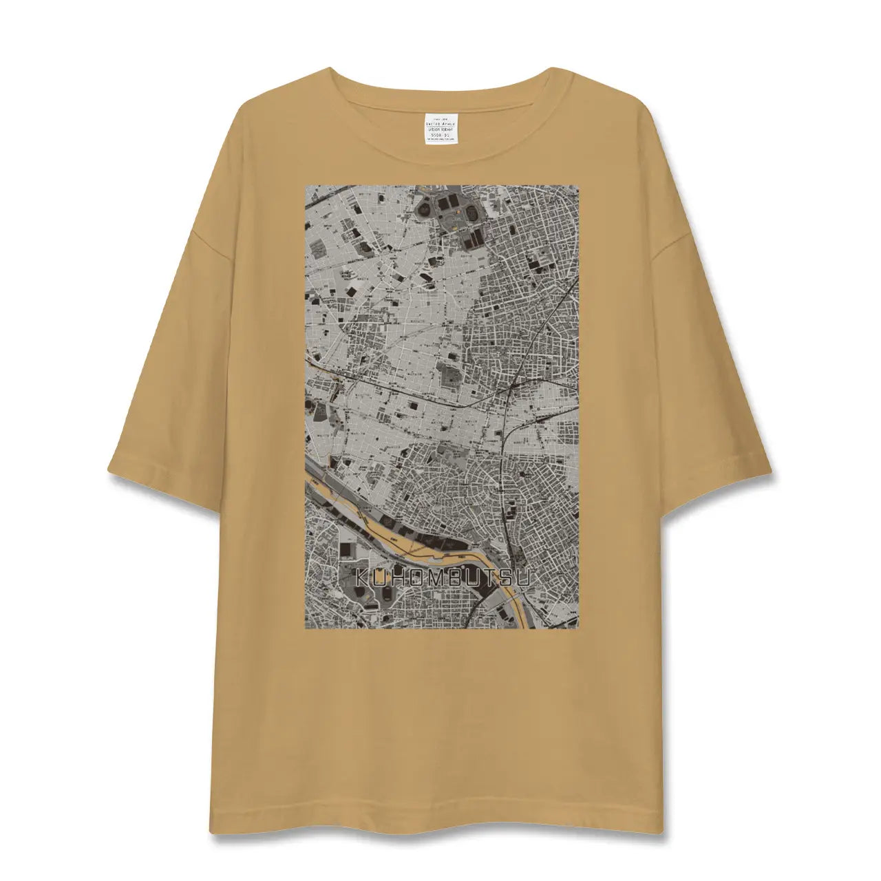 【九品仏(東京都)】地図柄ビッグシルエットTシャツ