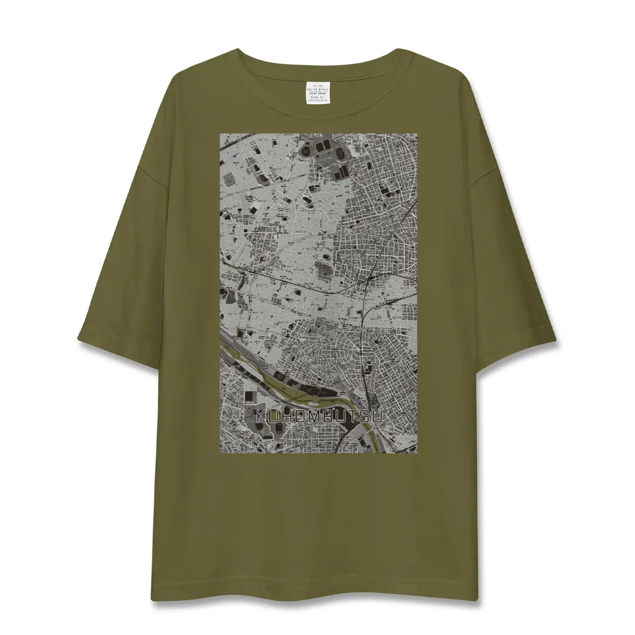 【九品仏(東京都)】地図柄ビッグシルエットTシャツ