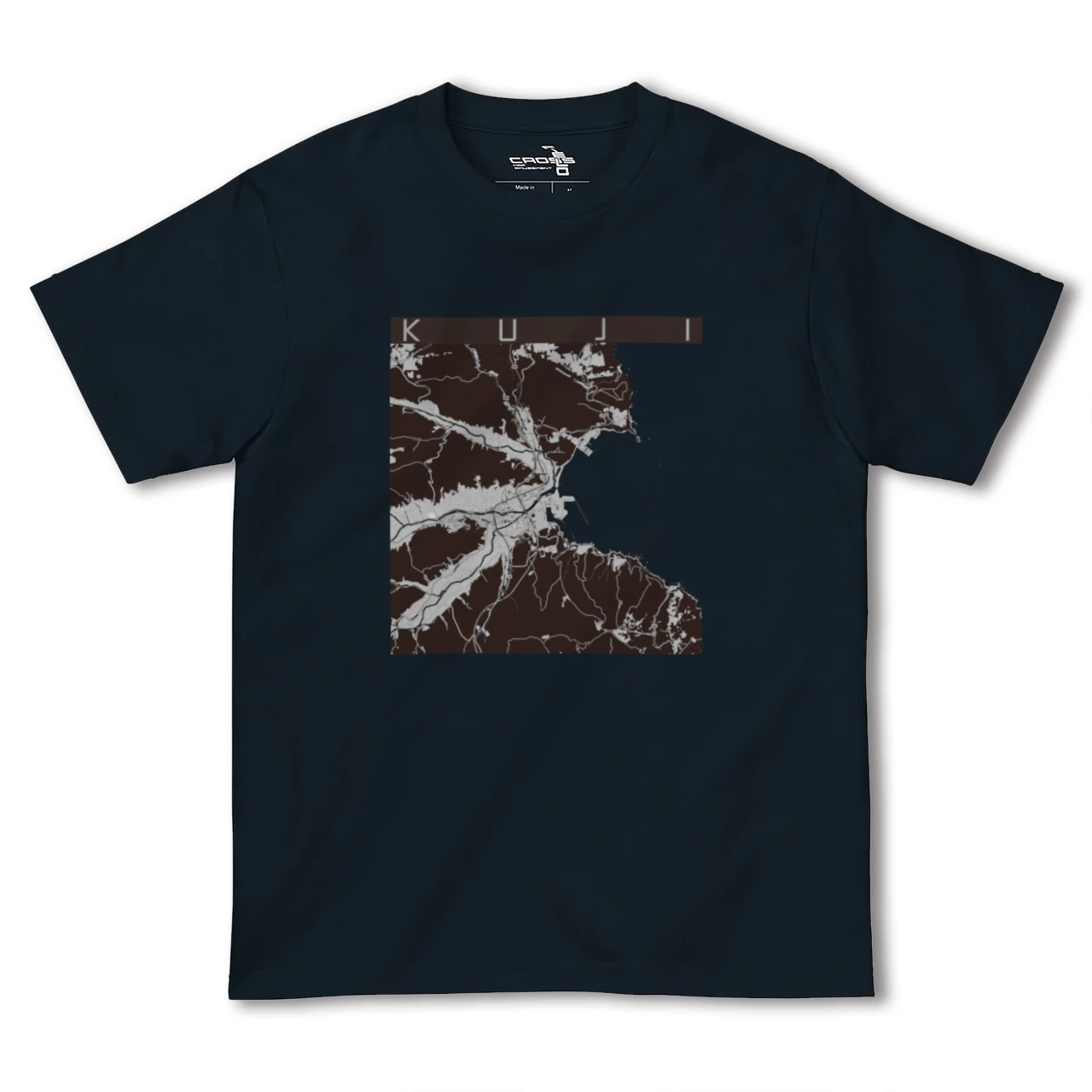 【久慈(岩手県)】地図柄ヘビーウェイトTシャツ