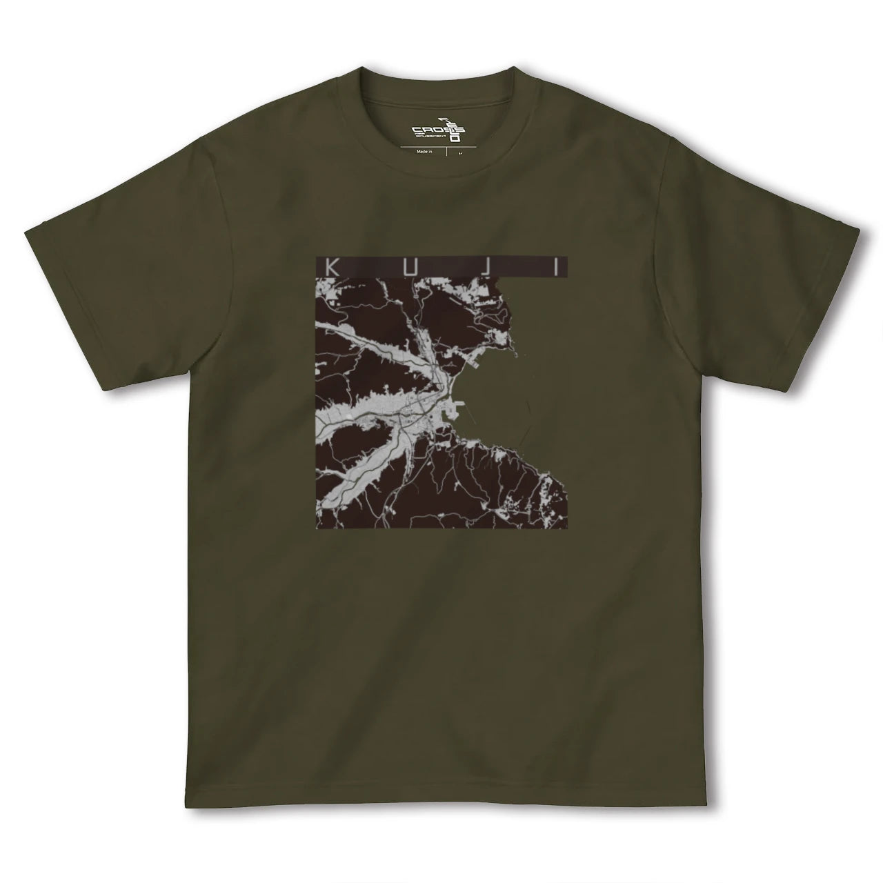 【久慈(岩手県)】地図柄ヘビーウェイトTシャツ