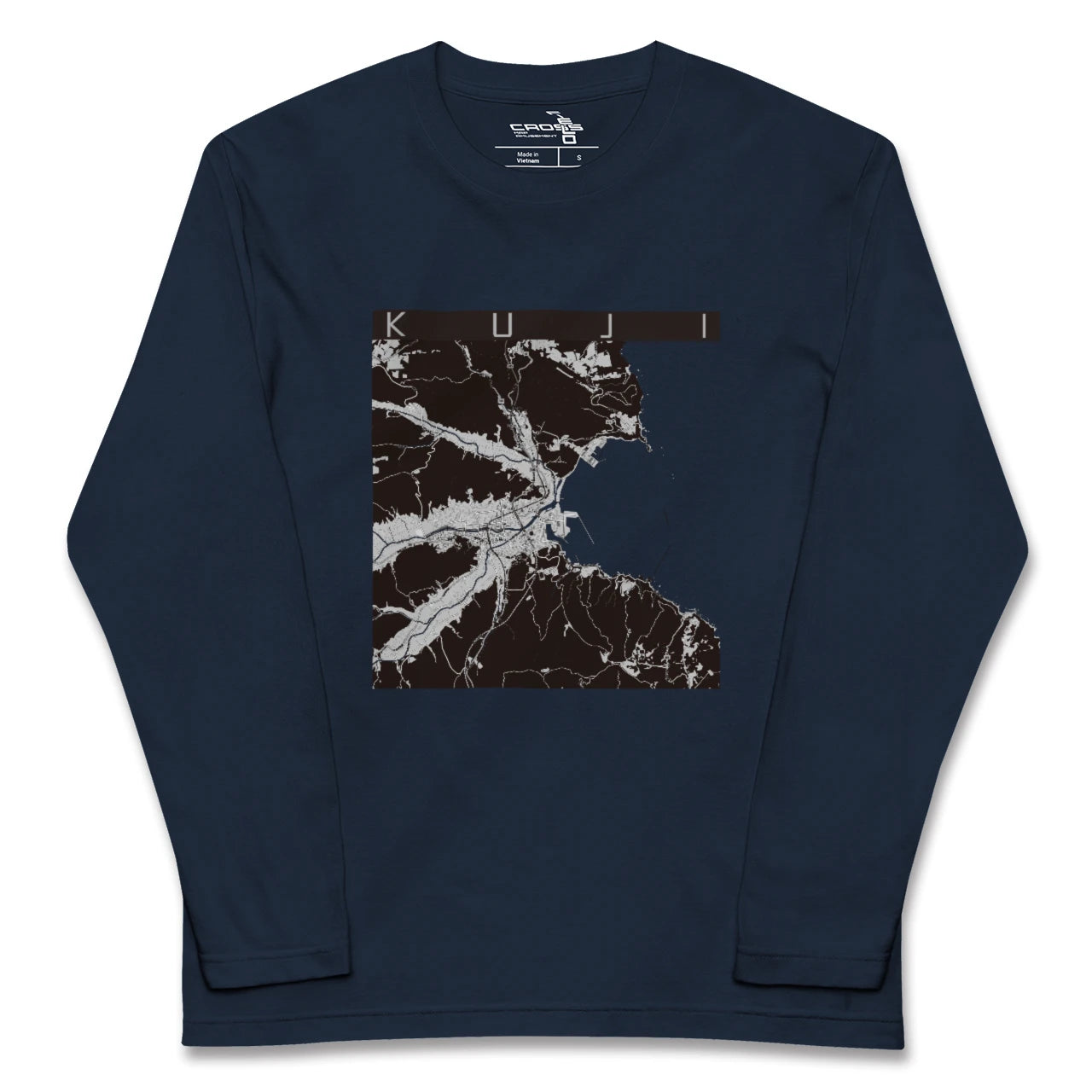 【久慈(岩手県)】地図柄ロングスリーブTシャツ