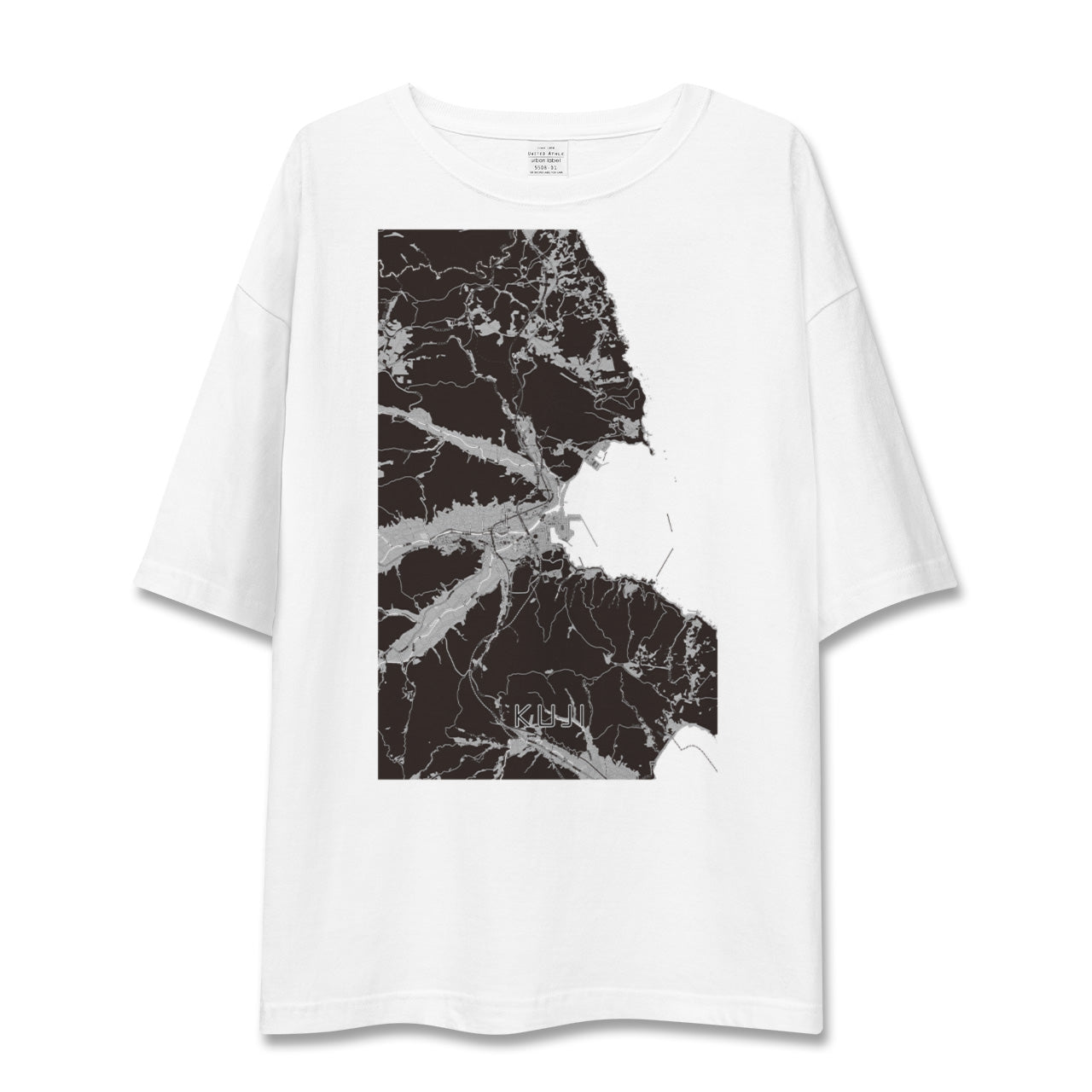 【久慈(岩手県)】地図柄ビッグシルエットTシャツ