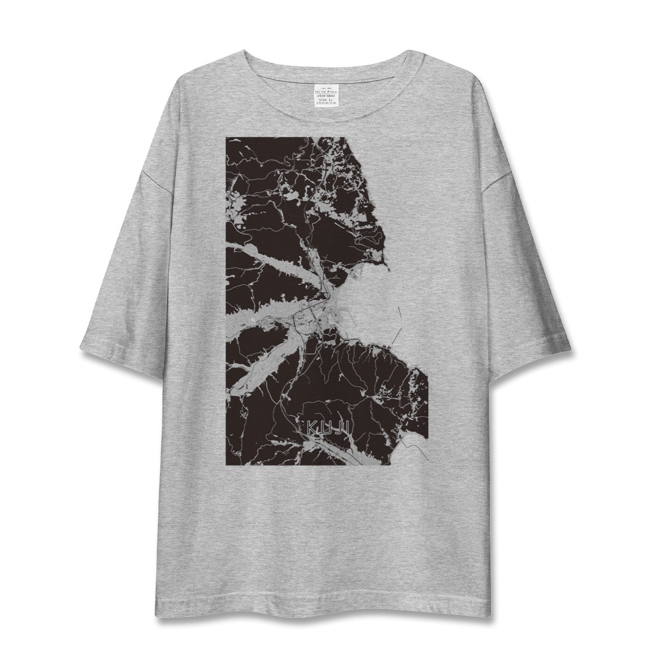 【久慈(岩手県)】地図柄ビッグシルエットTシャツ