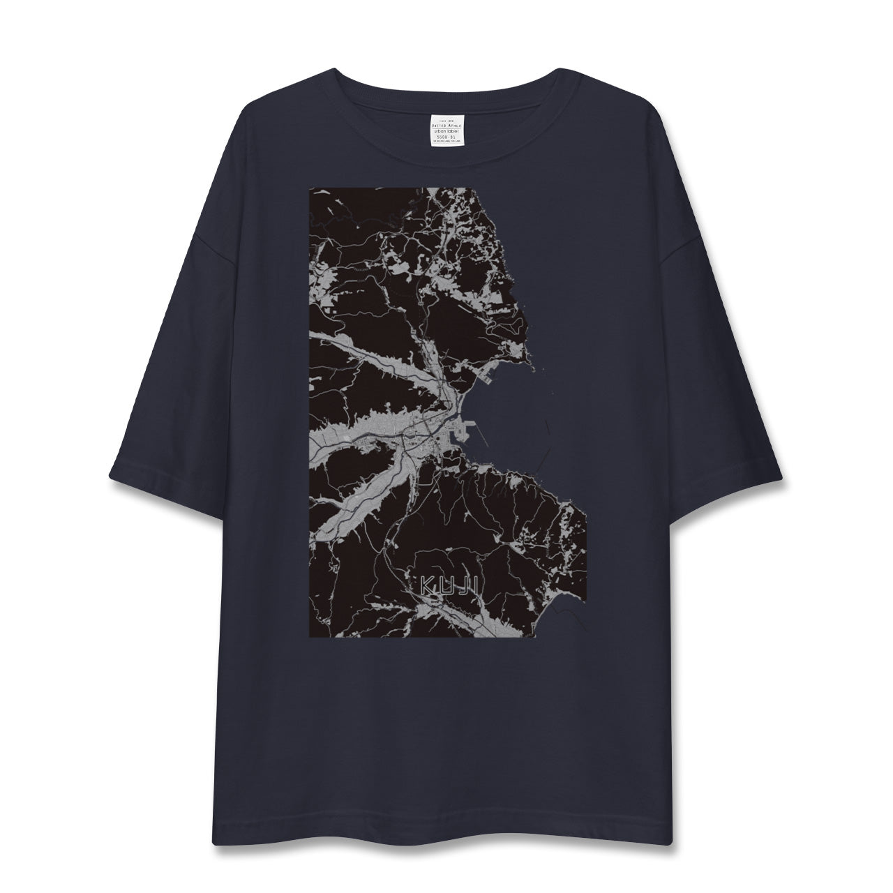 【久慈(岩手県)】地図柄ビッグシルエットTシャツ