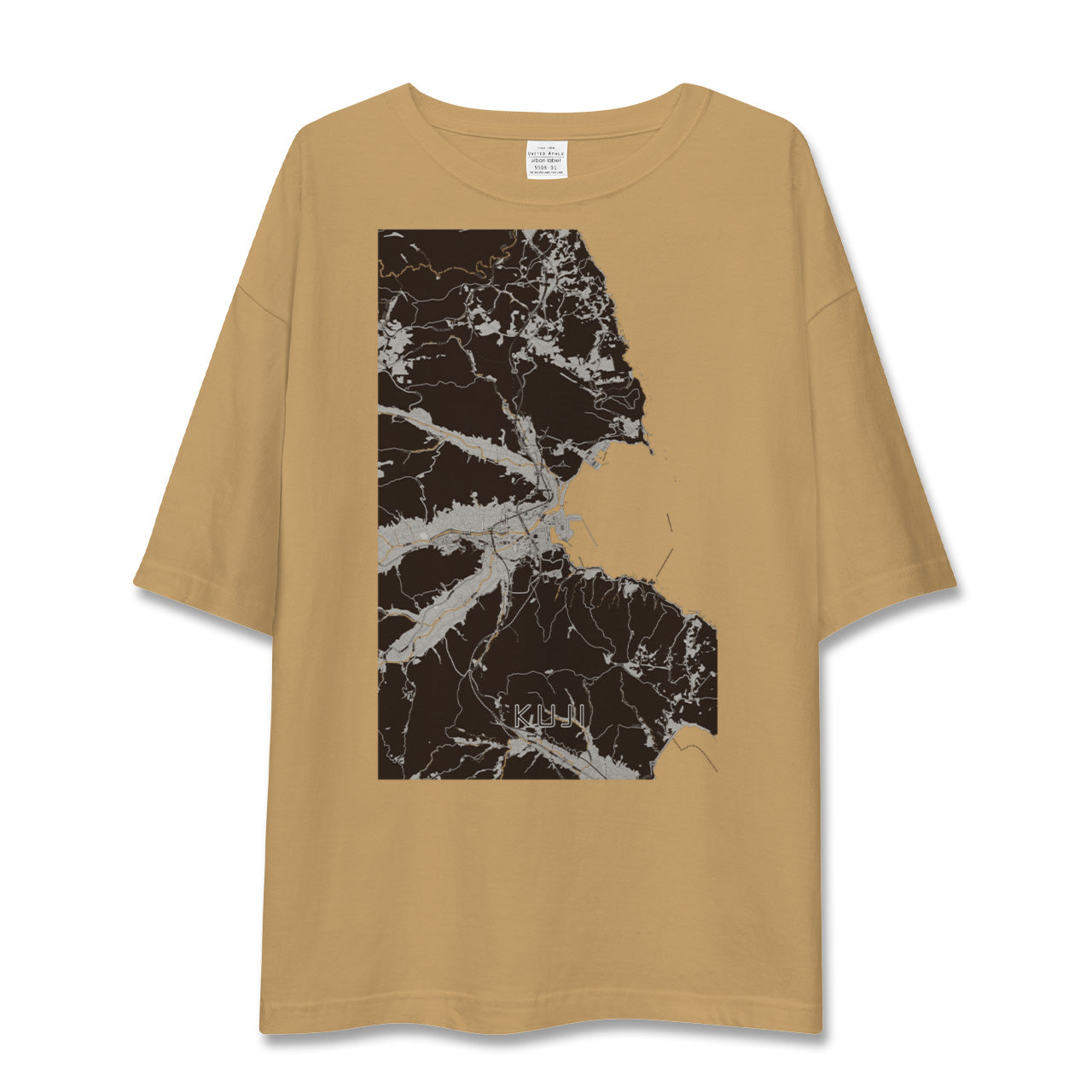 【久慈(岩手県)】地図柄ビッグシルエットTシャツ