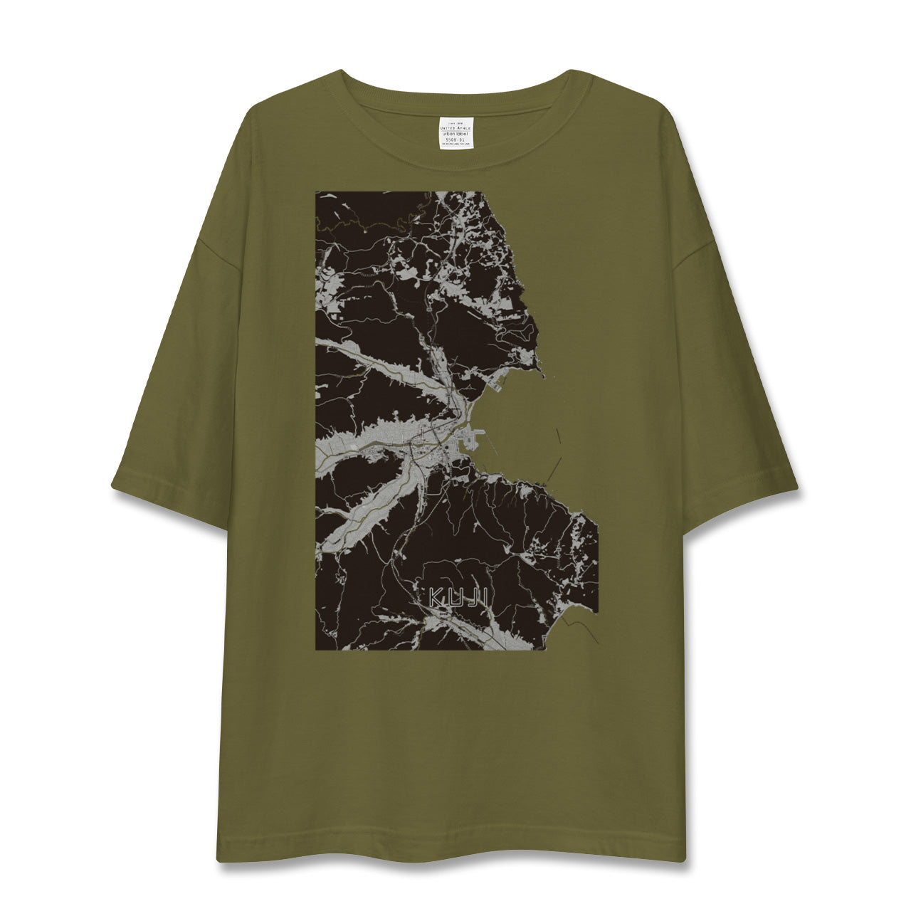 【久慈(岩手県)】地図柄ビッグシルエットTシャツ