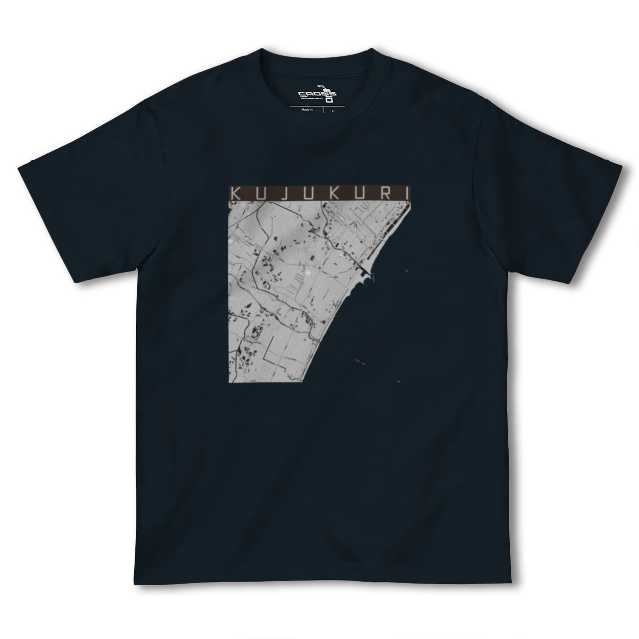 【九十九里(千葉県)】地図柄ヘビーウェイトTシャツ