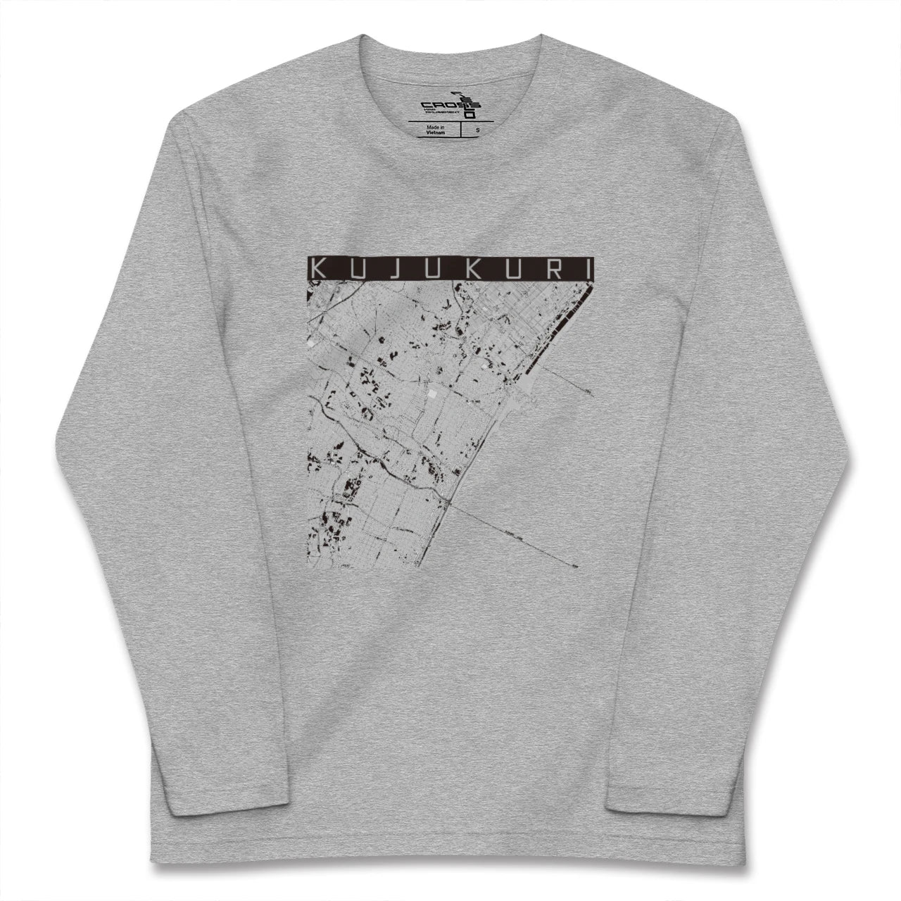 【九十九里(千葉県)】地図柄ロングスリーブTシャツ