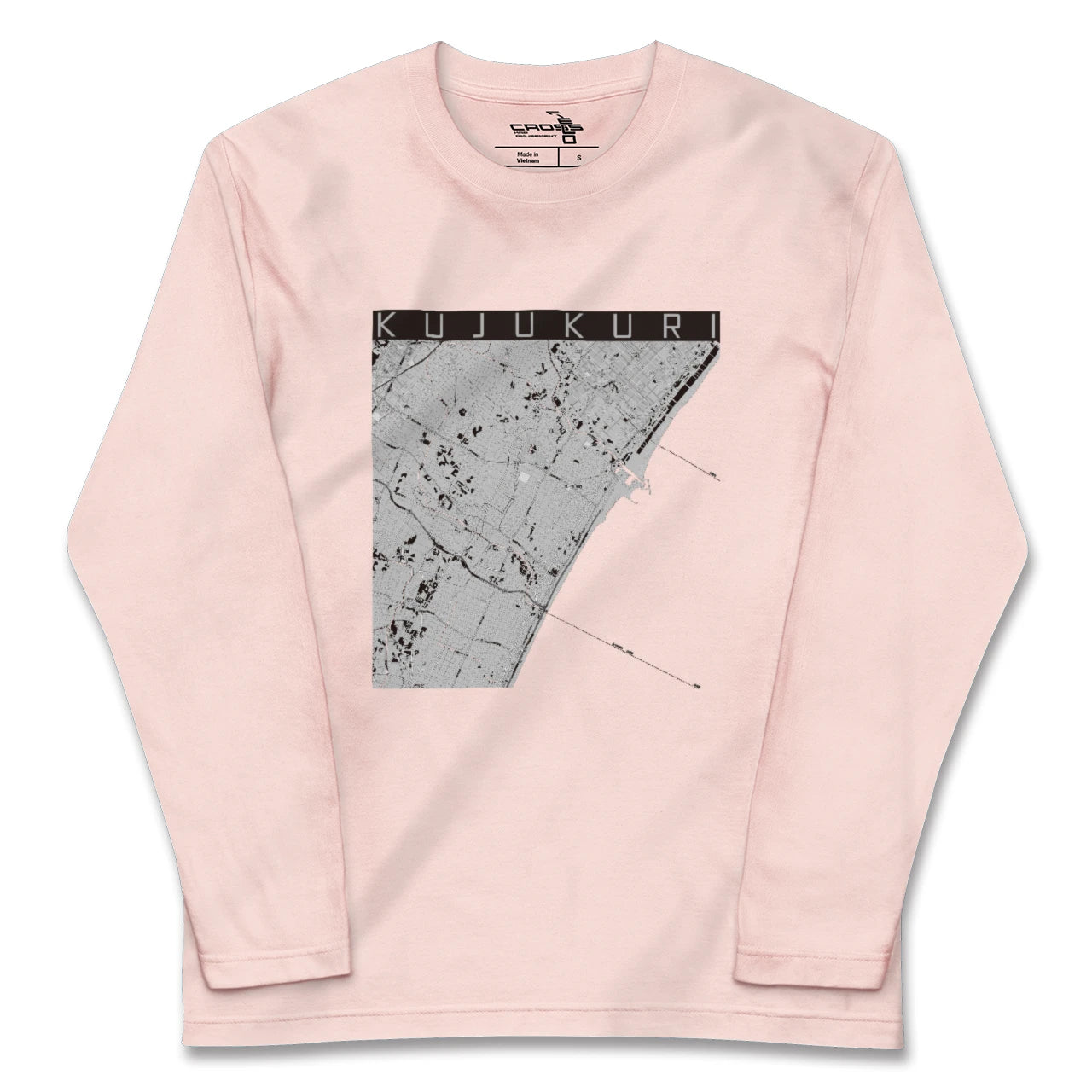 【九十九里(千葉県)】地図柄ロングスリーブTシャツ