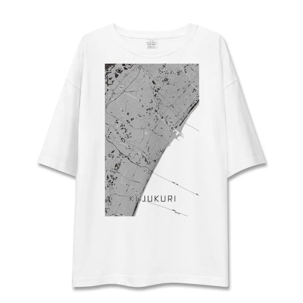 【九十九里(千葉県)】地図柄ビッグシルエットTシャツ