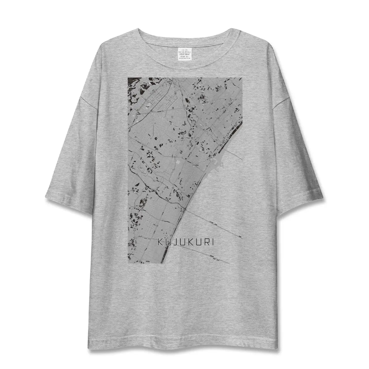 【九十九里(千葉県)】地図柄ビッグシルエットTシャツ