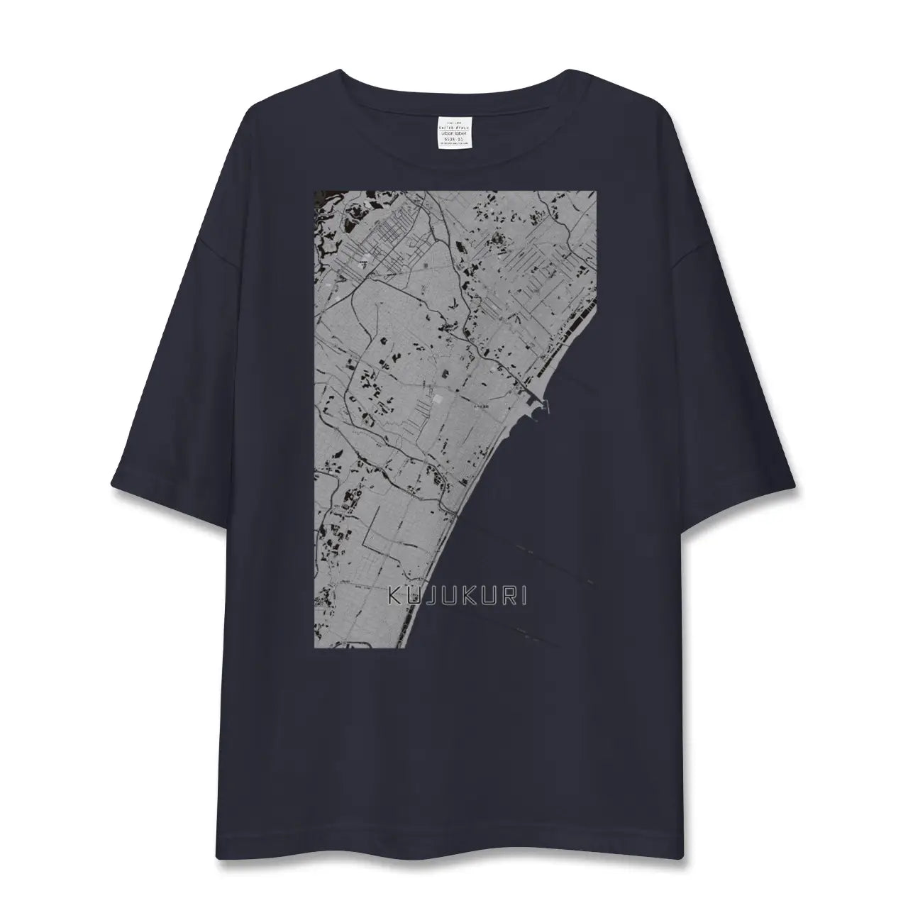 【九十九里(千葉県)】地図柄ビッグシルエットTシャツ