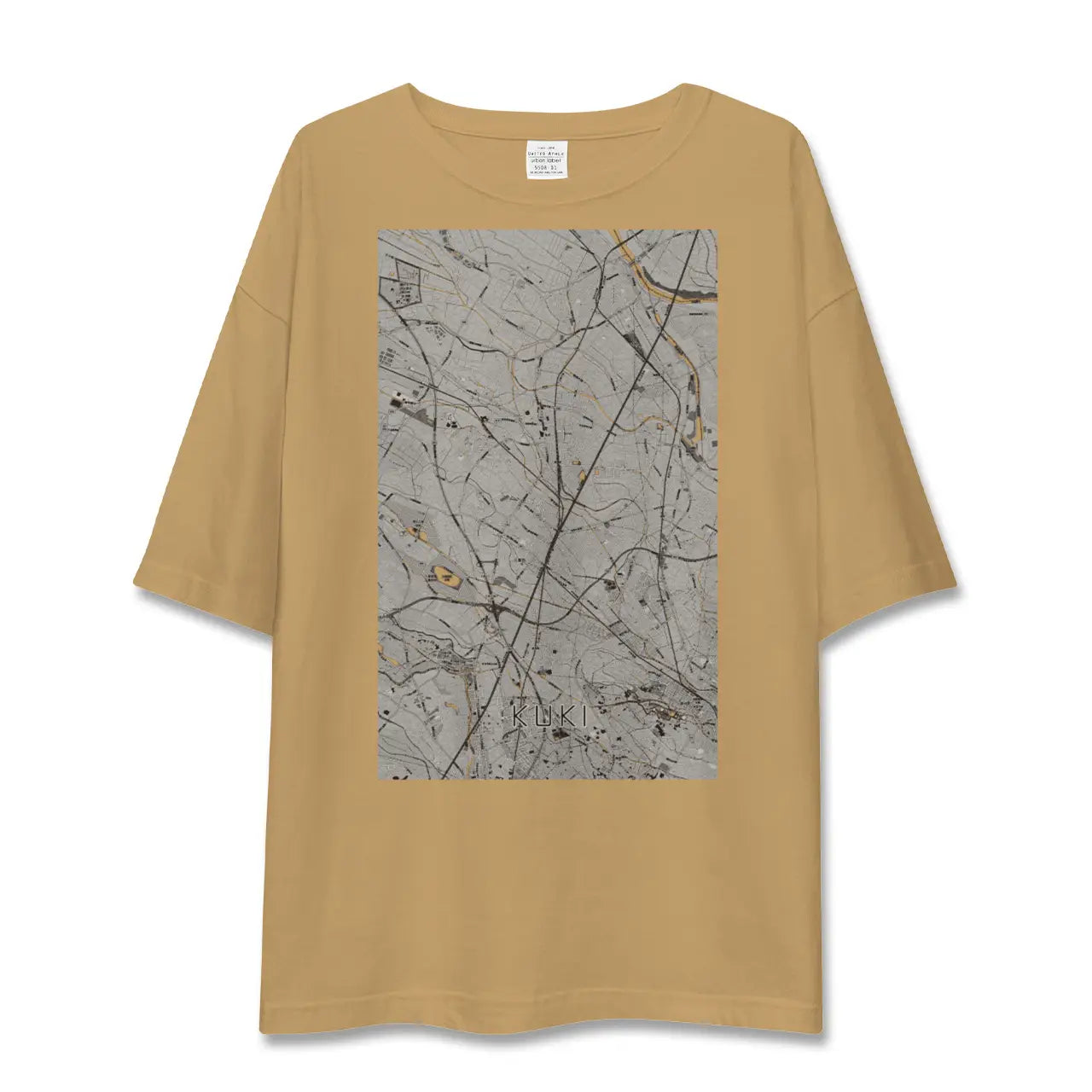 【久喜(埼玉県)】地図柄ビッグシルエットTシャツ