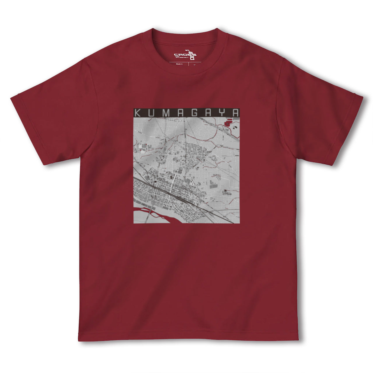 【熊谷(埼玉県)】地図柄ヘビーウェイトTシャツ