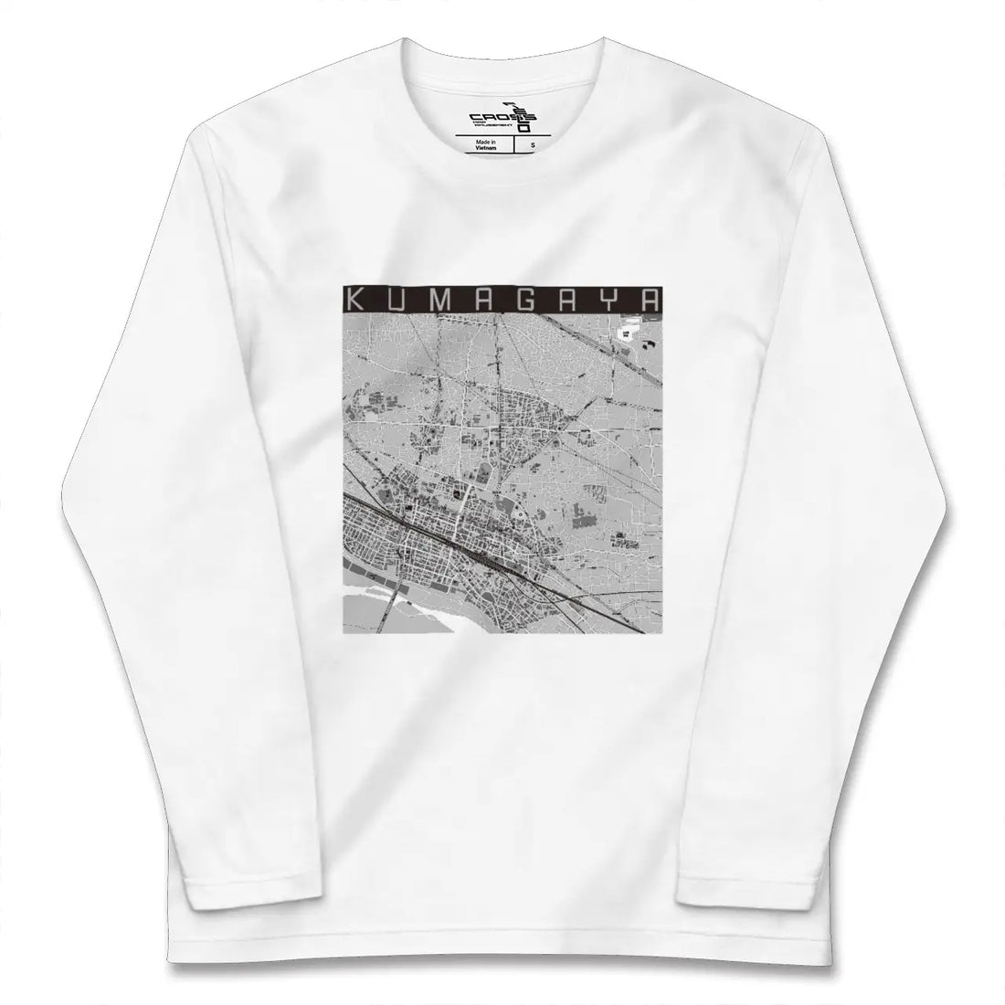 【熊谷(埼玉県)】地図柄ロングスリーブTシャツ