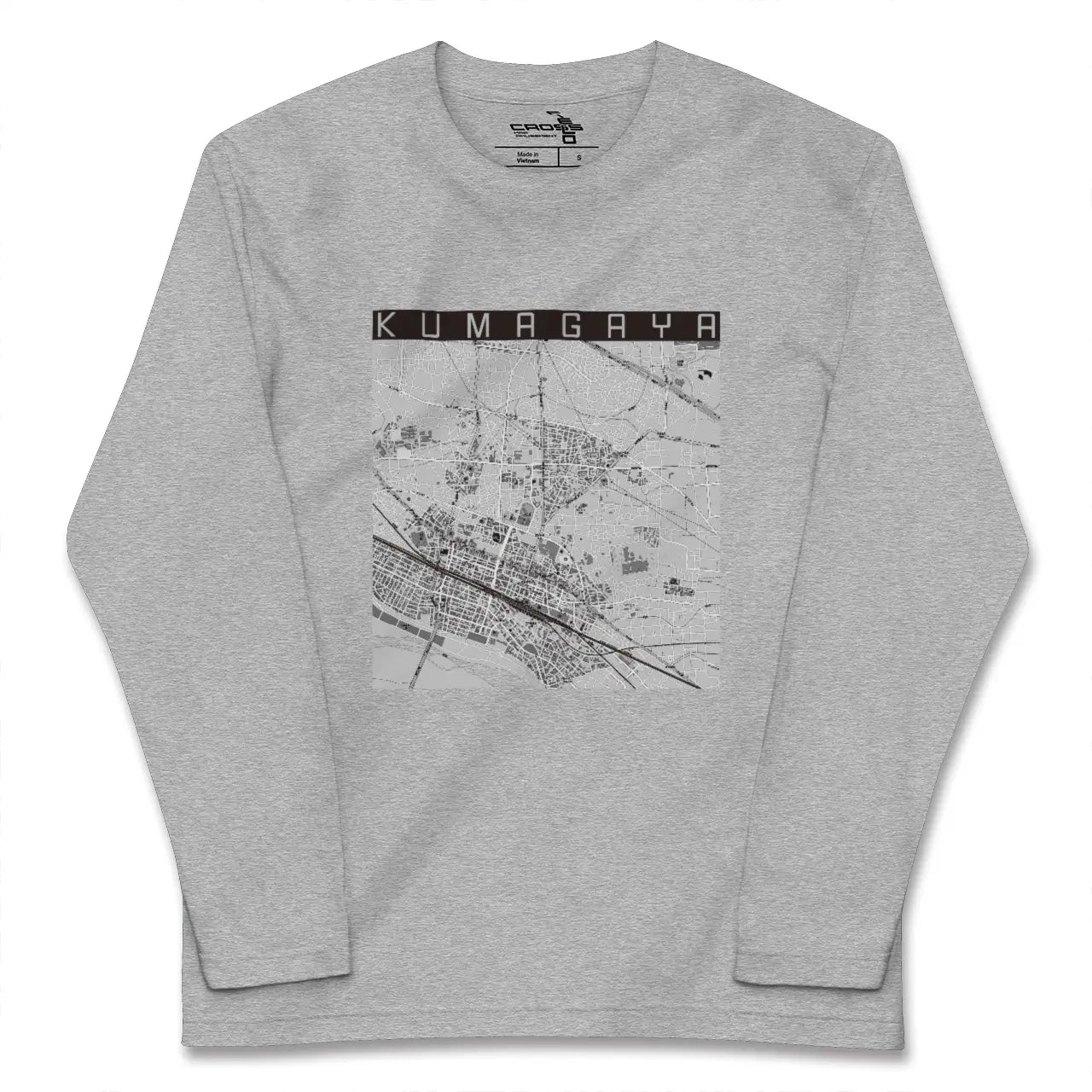 【熊谷(埼玉県)】地図柄ロングスリーブTシャツ
