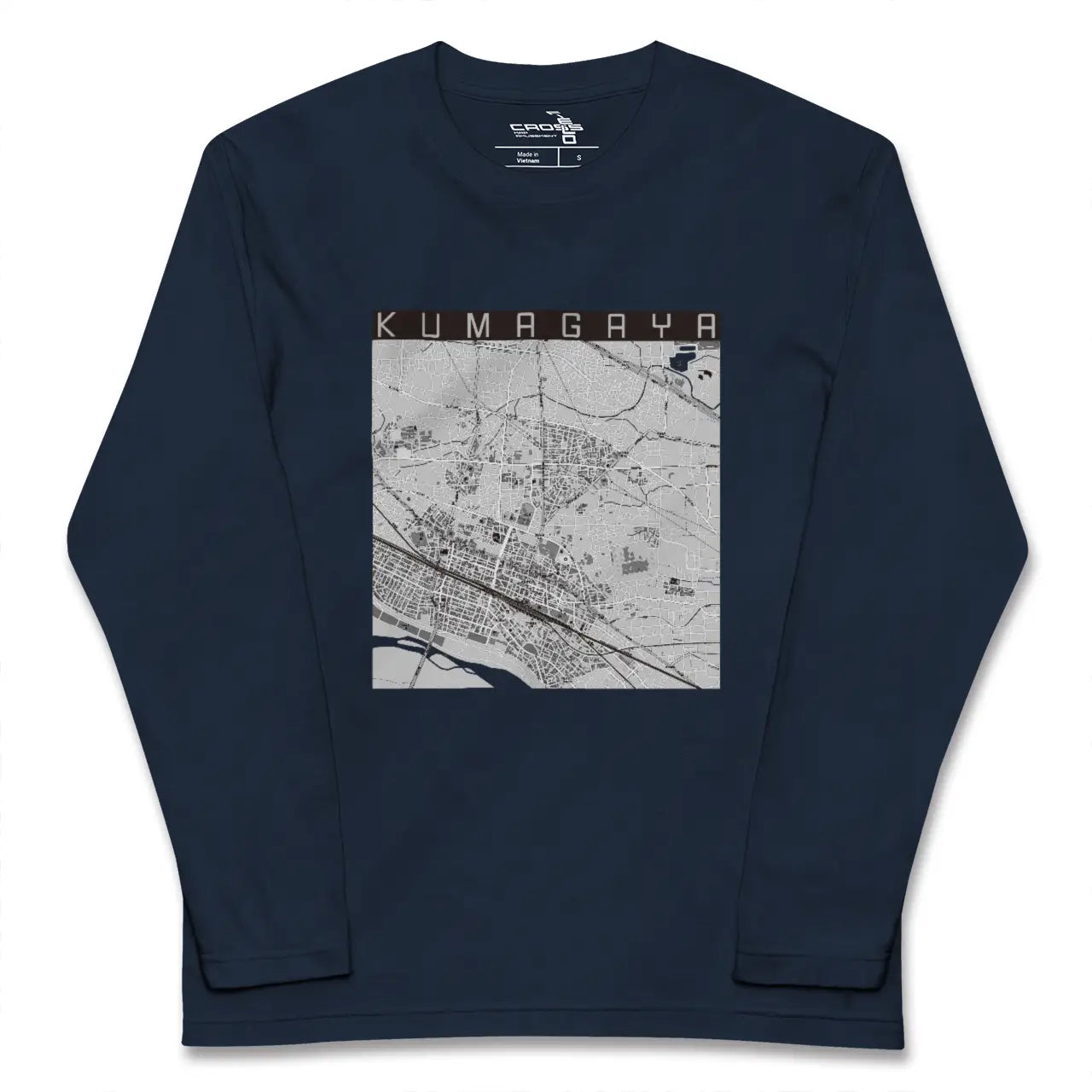 【熊谷(埼玉県)】地図柄ロングスリーブTシャツ