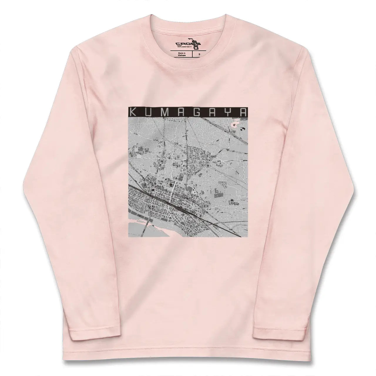【熊谷(埼玉県)】地図柄ロングスリーブTシャツ