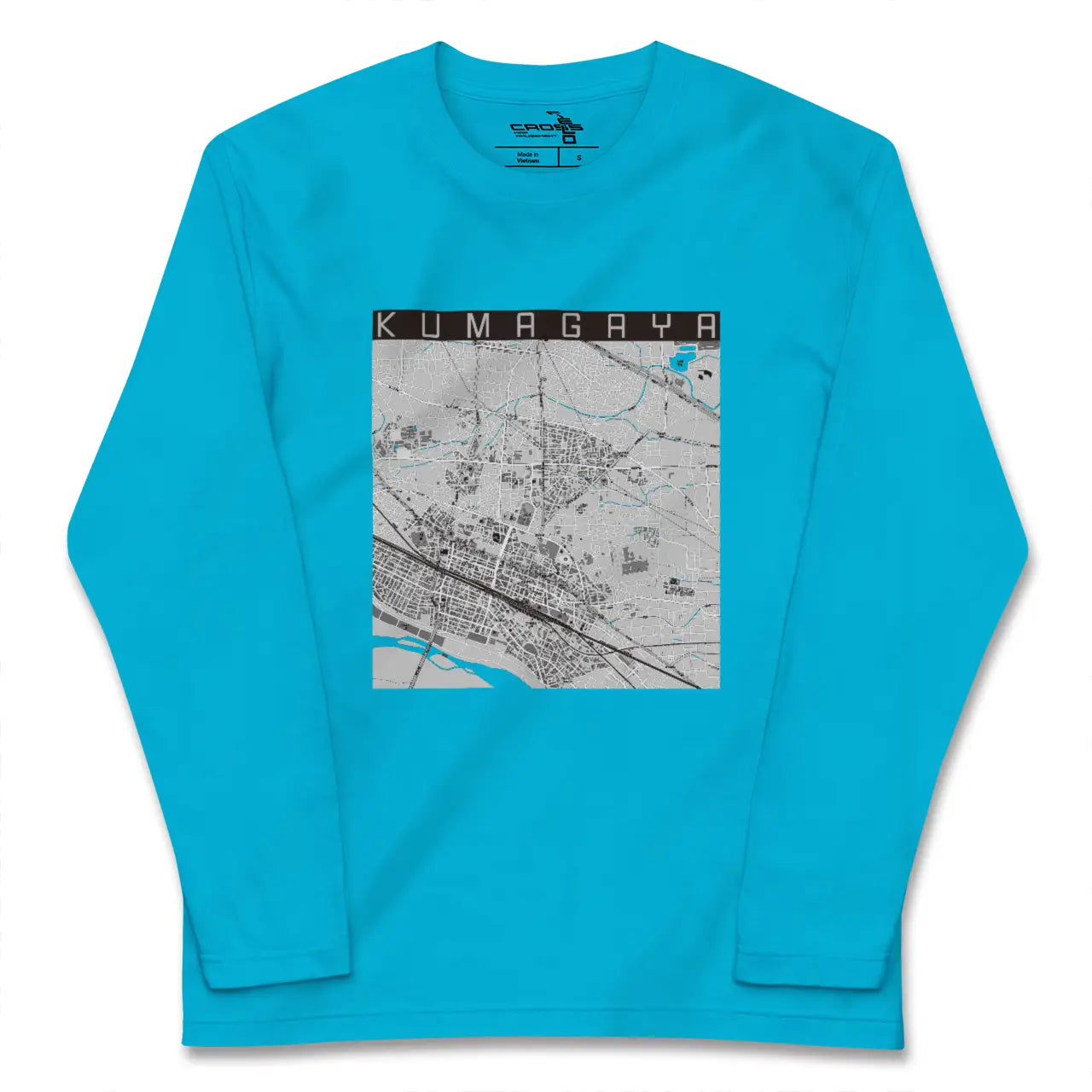 【熊谷(埼玉県)】地図柄ロングスリーブTシャツ