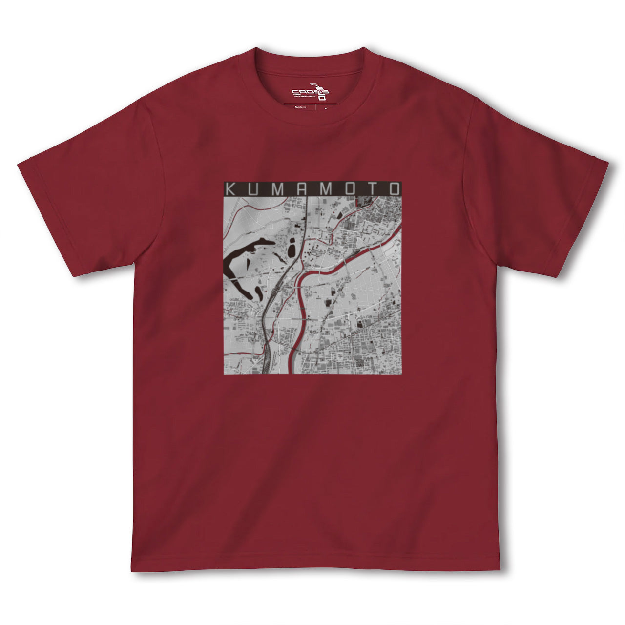 【熊本(熊本県)】地図柄ヘビーウェイトTシャツ