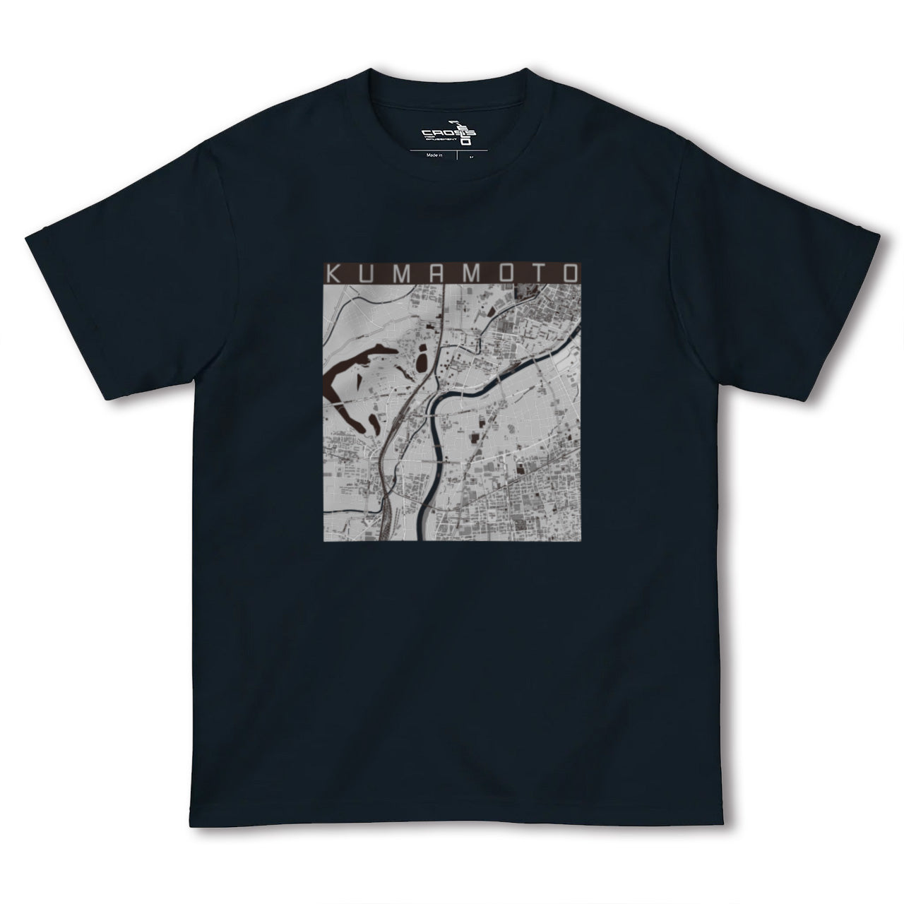 【熊本(熊本県)】地図柄ヘビーウェイトTシャツ