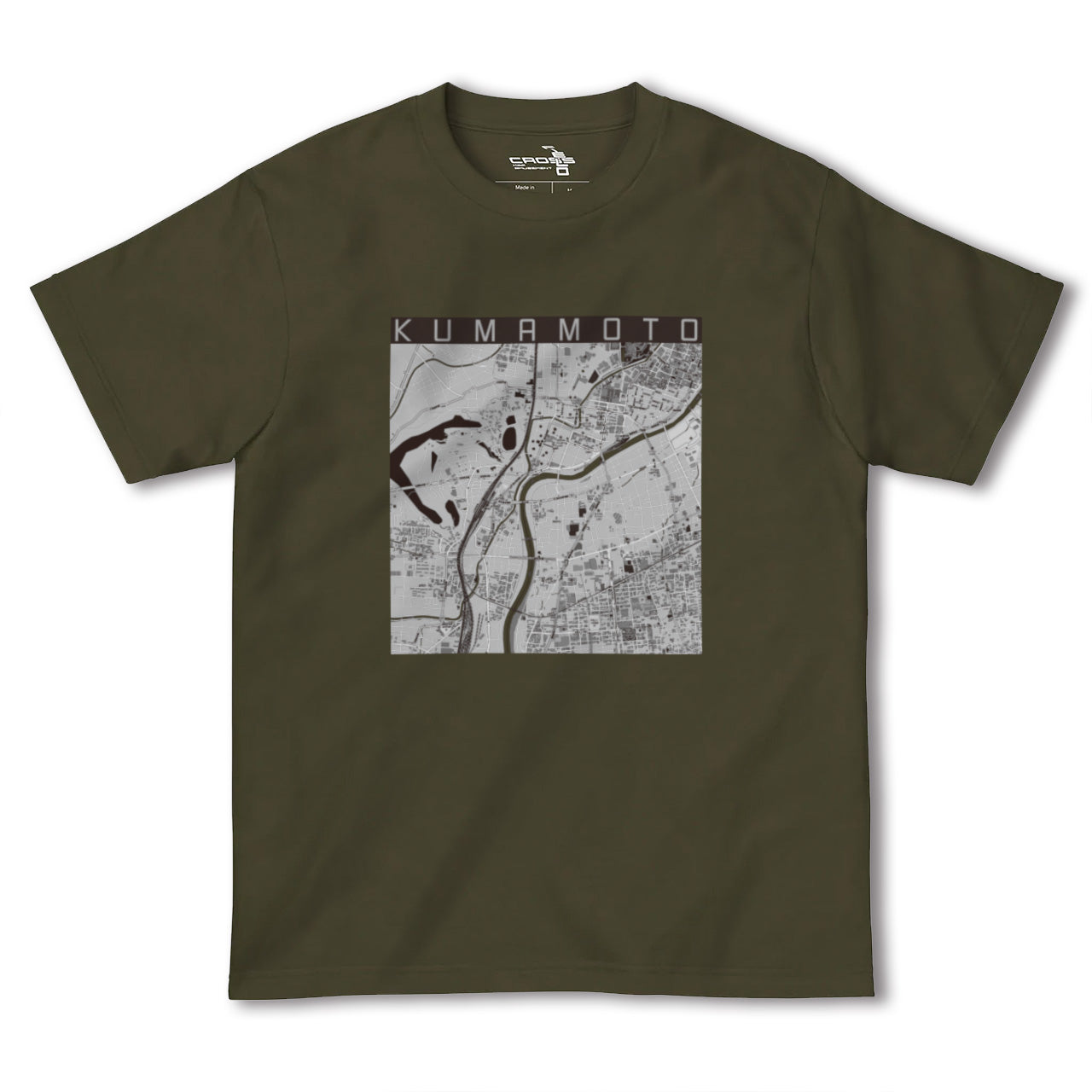 【熊本(熊本県)】地図柄ヘビーウェイトTシャツ