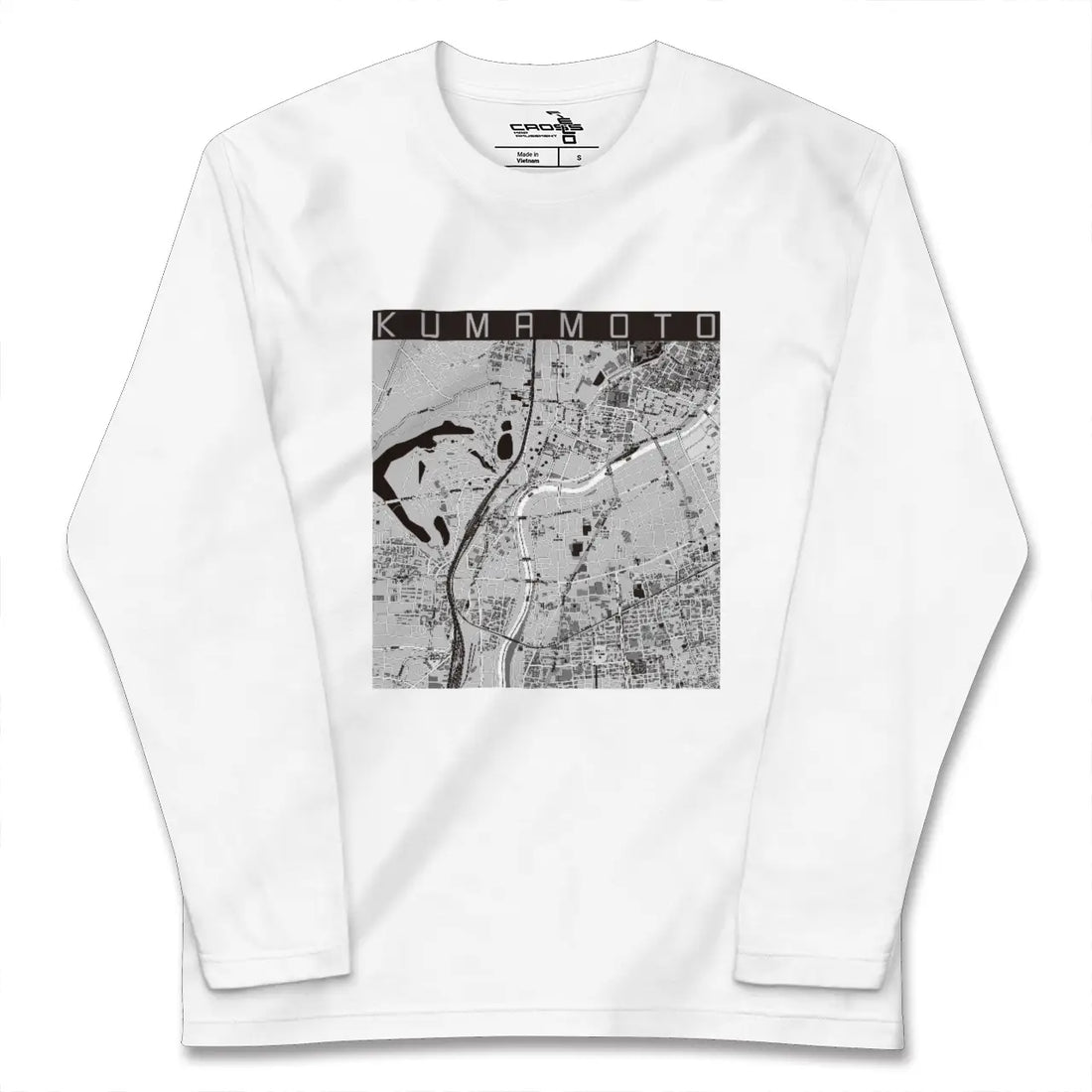 【熊本(熊本県)】地図柄ロングスリーブTシャツ