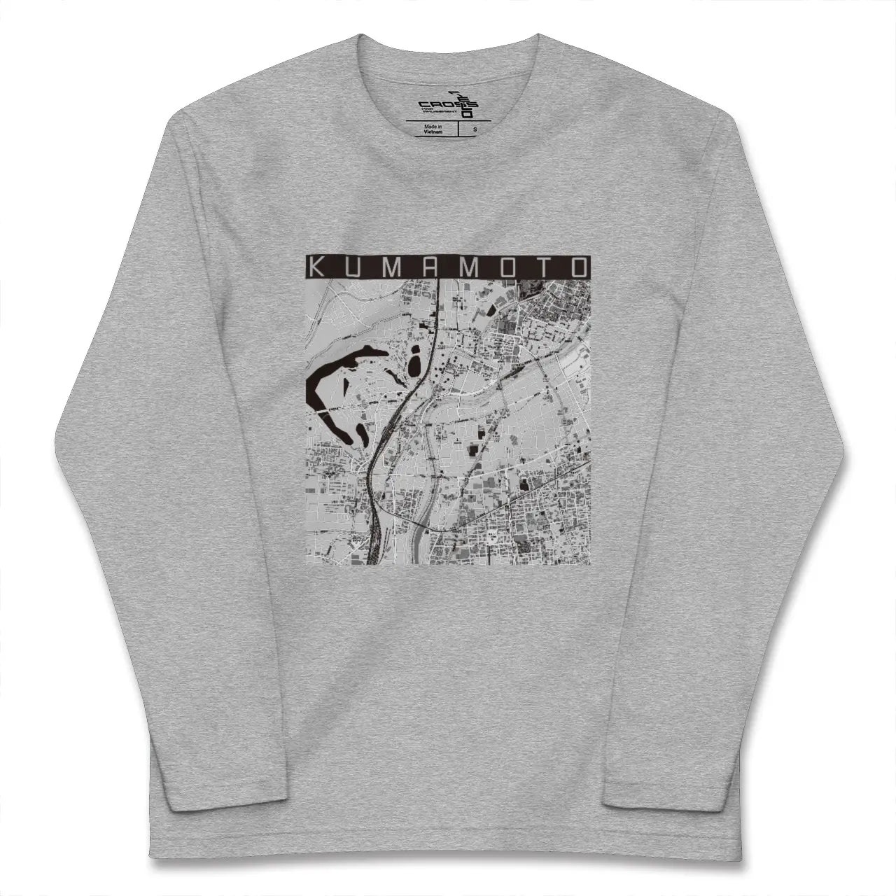 【熊本(熊本県)】地図柄ロングスリーブTシャツ