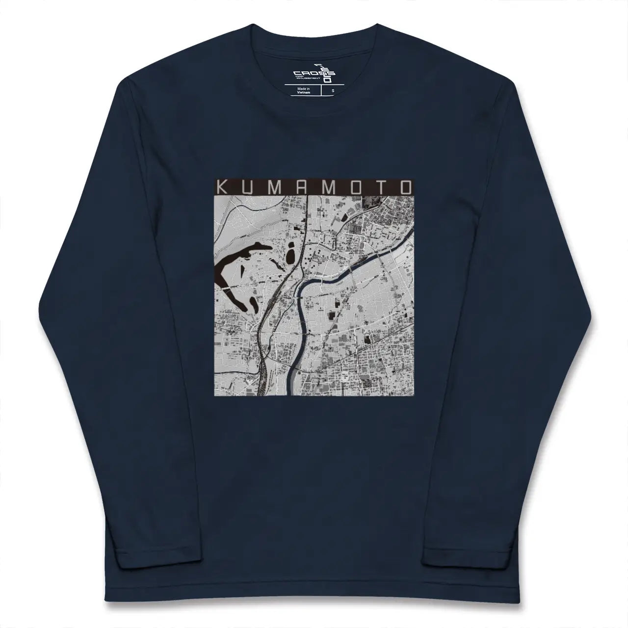 【熊本(熊本県)】地図柄ロングスリーブTシャツ