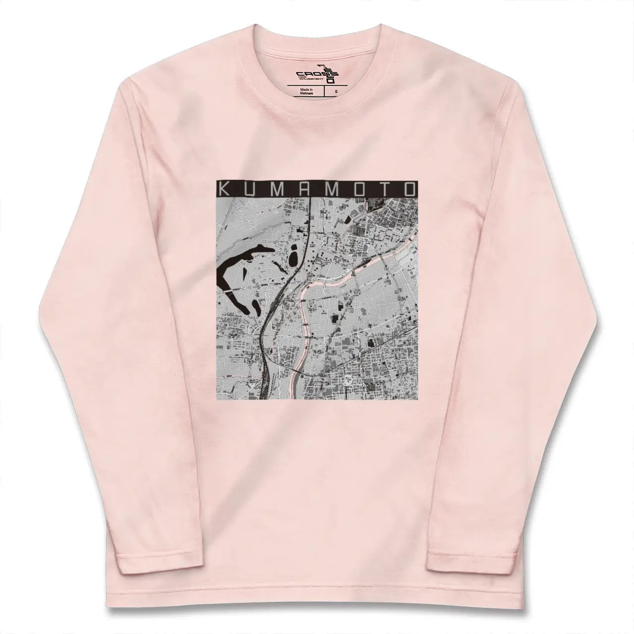 【熊本(熊本県)】地図柄ロングスリーブTシャツ