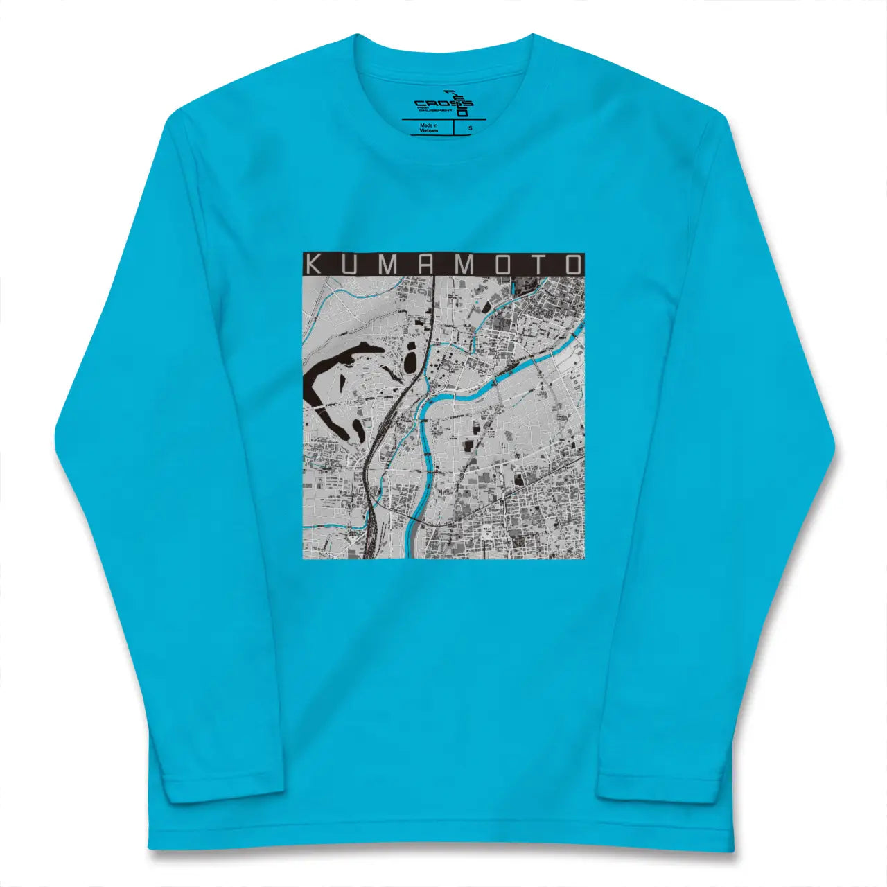【熊本(熊本県)】地図柄ロングスリーブTシャツ
