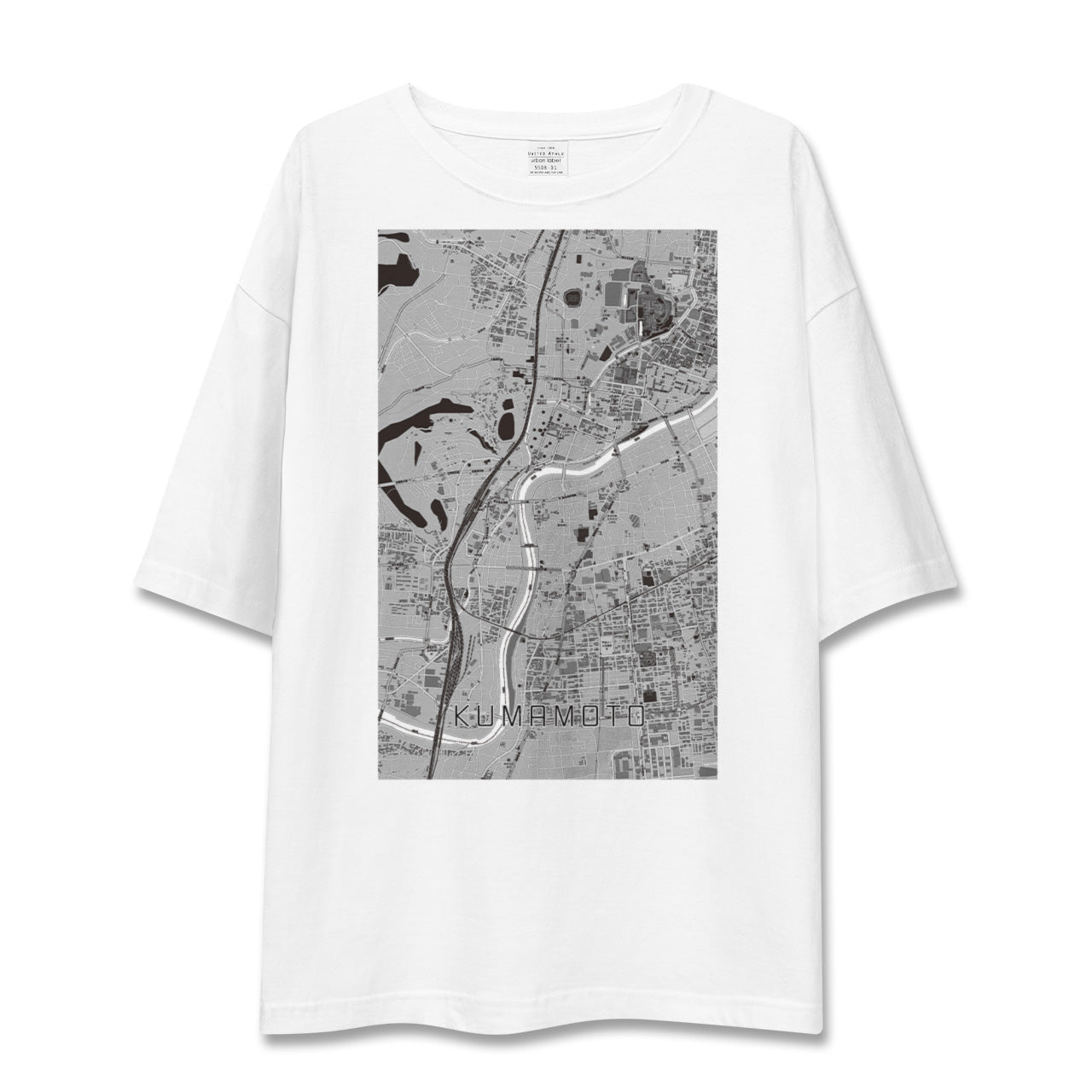 【熊本(熊本県)】地図柄ビッグシルエットTシャツ