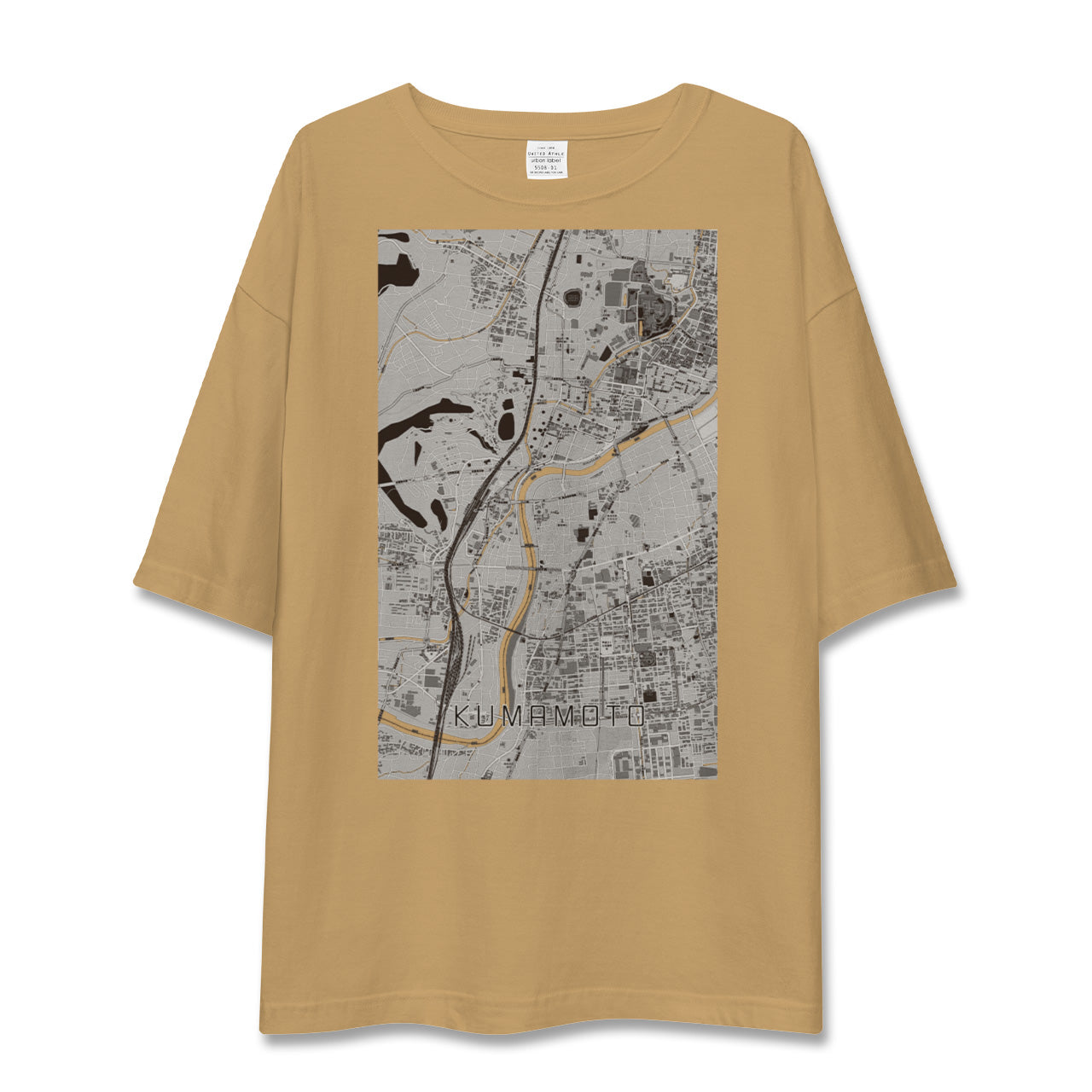 【熊本(熊本県)】地図柄ビッグシルエットTシャツ