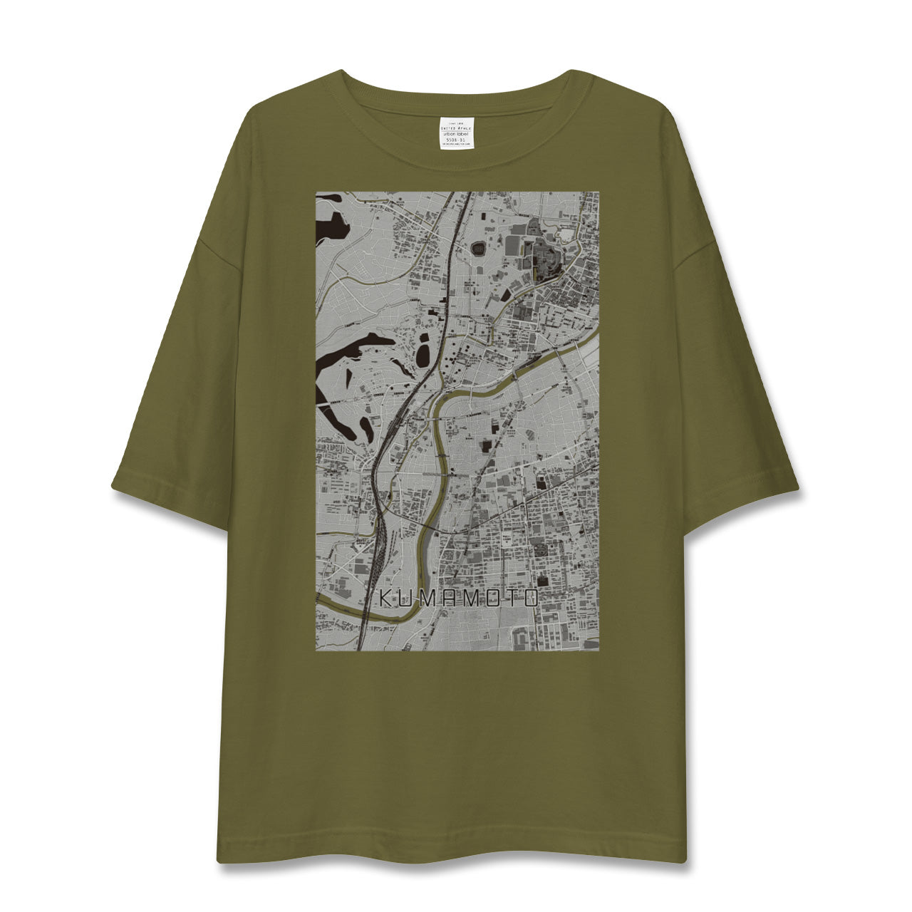 【熊本(熊本県)】地図柄ビッグシルエットTシャツ