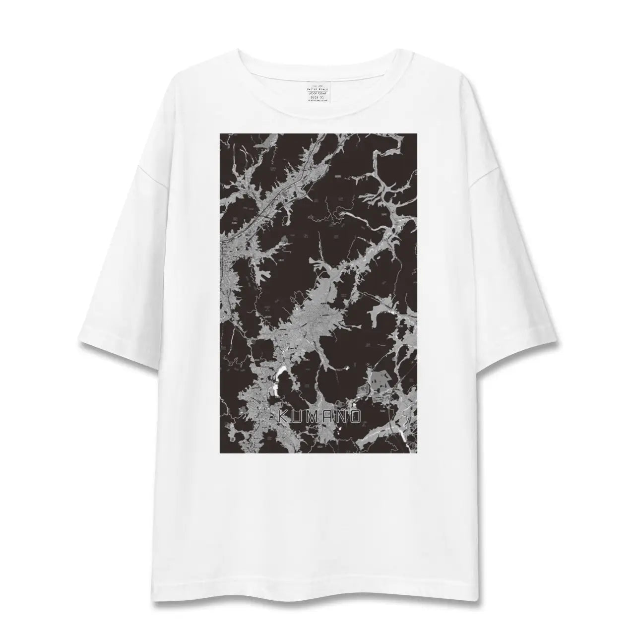 【熊野(広島県)(広島県)】地図柄ビッグシルエットTシャツ